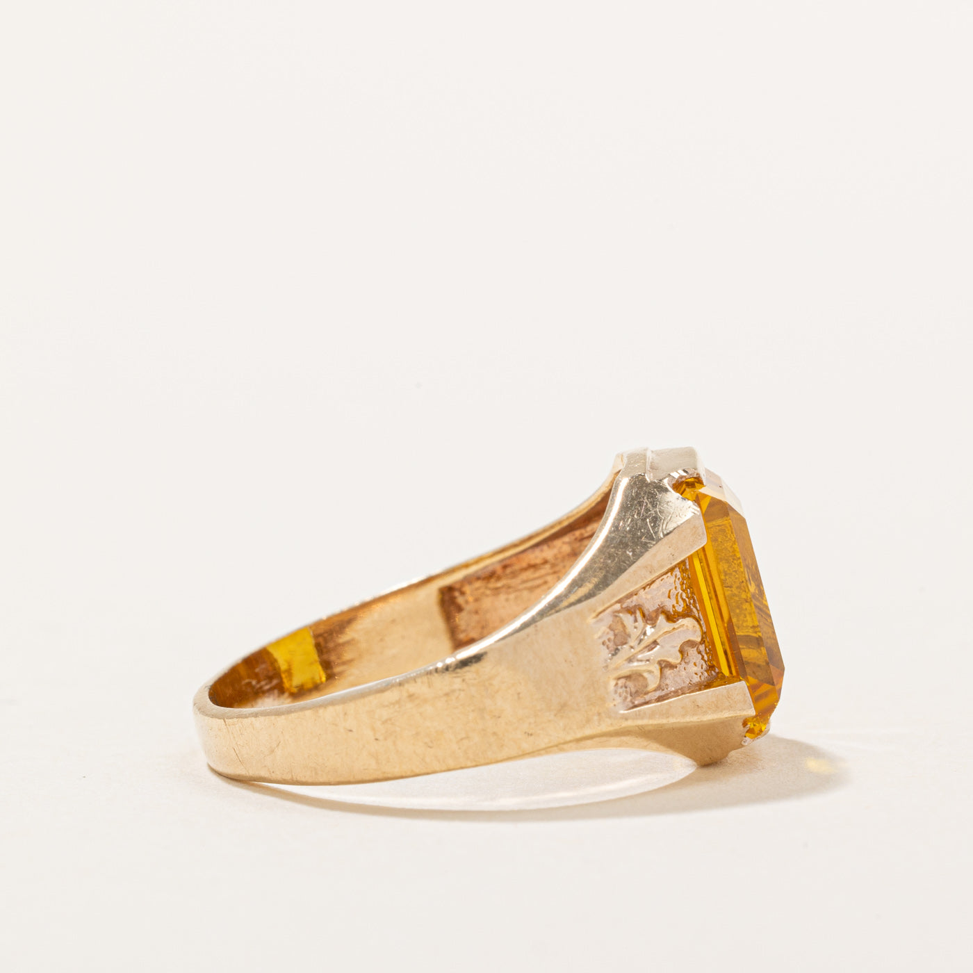 Synthetic Yellow Sapphire Cocktail Ring | 4.25ct | SZ 7.5 |