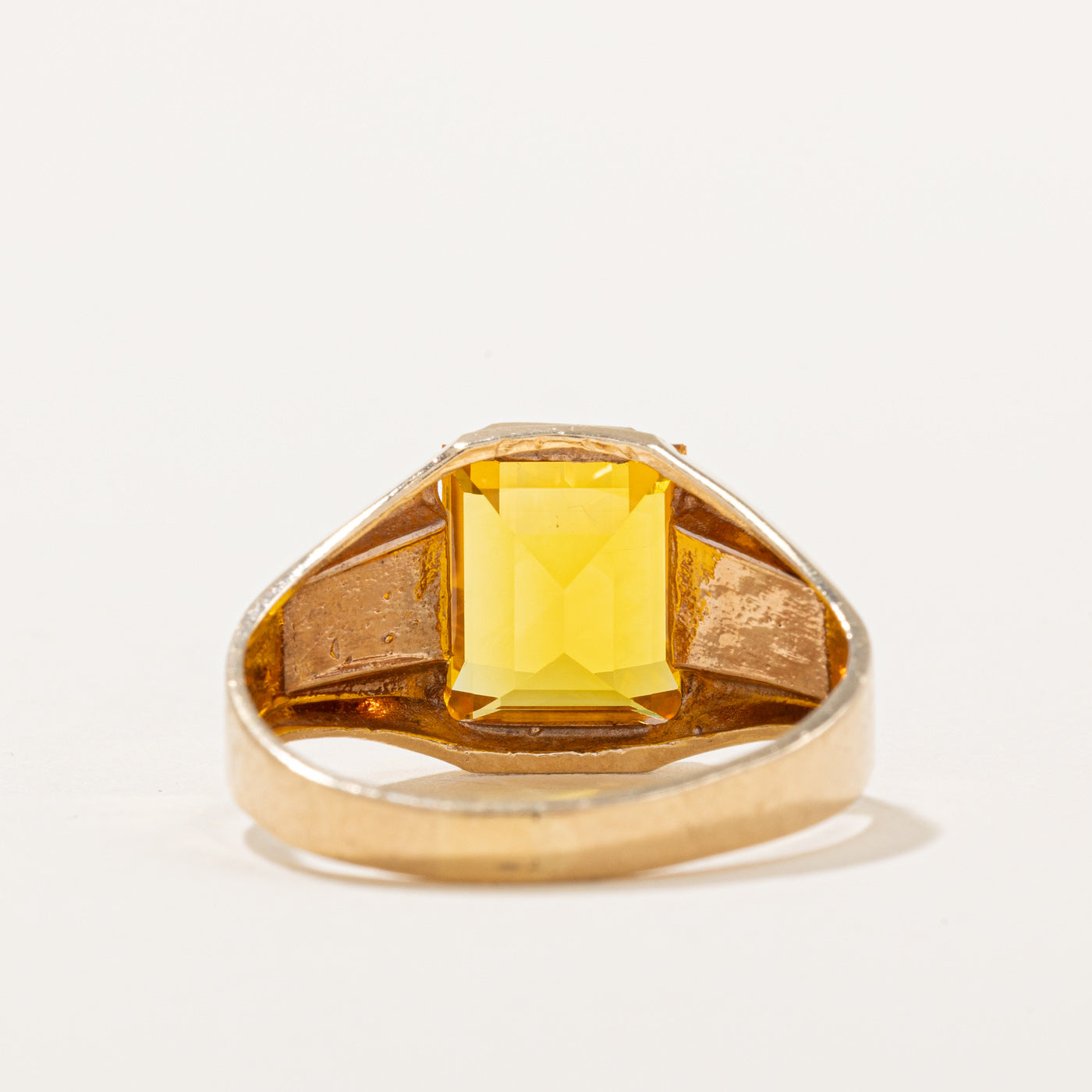 Synthetic Yellow Sapphire Cocktail Ring | 4.25ct | SZ 7.5 |