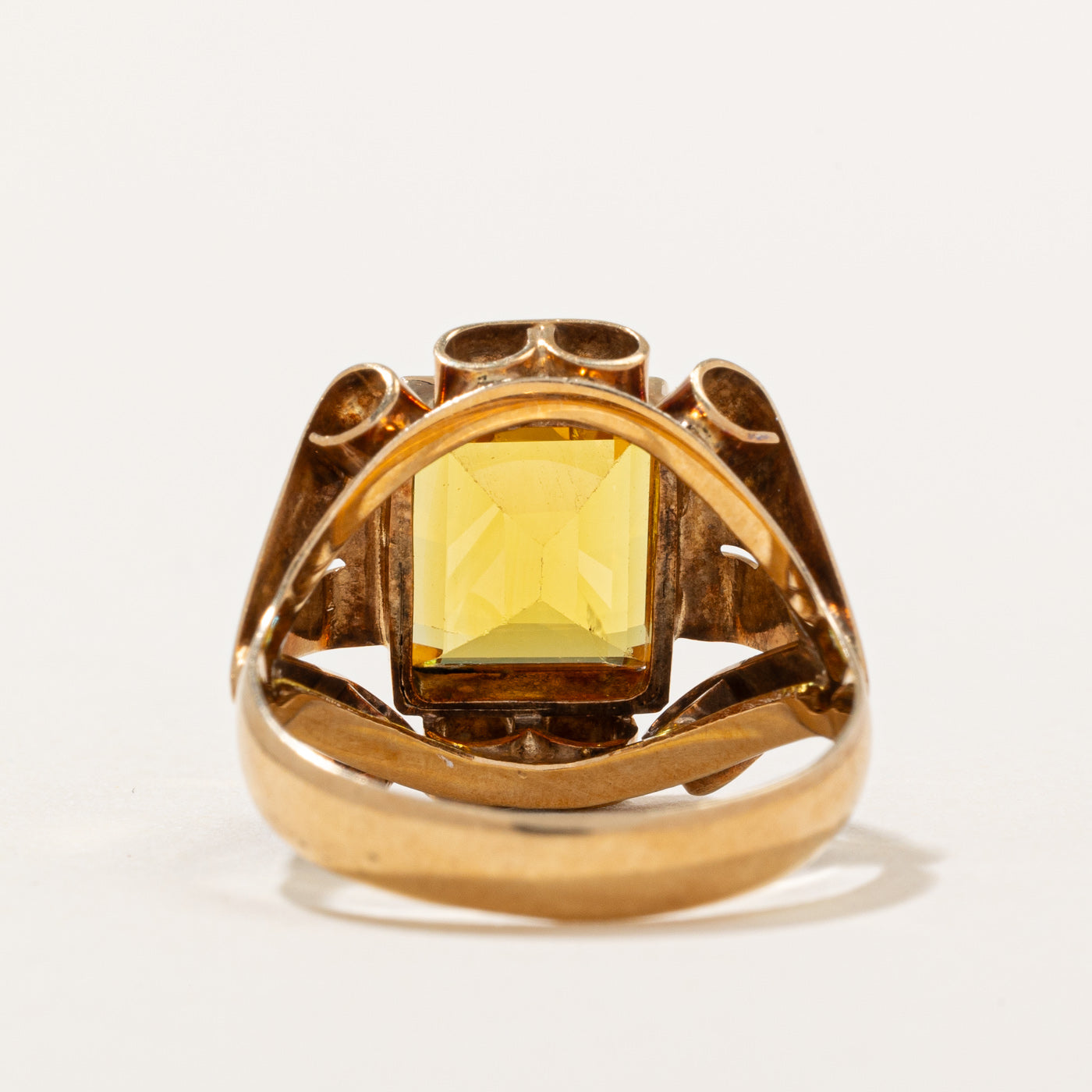 Synthetic Yellow Sapphire Cocktail Ring | 4.00ct | SZ 6.5 |