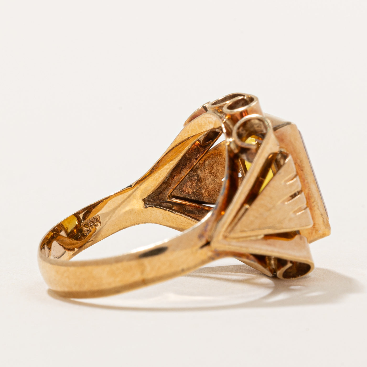 Synthetic Yellow Sapphire Cocktail Ring | 4.00ct | SZ 6.5 |