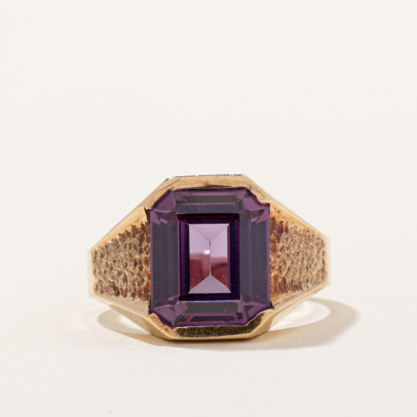 Synthetic Purple Sapphire Cocktail Ring | 6.06ct | SZ 8.75 |