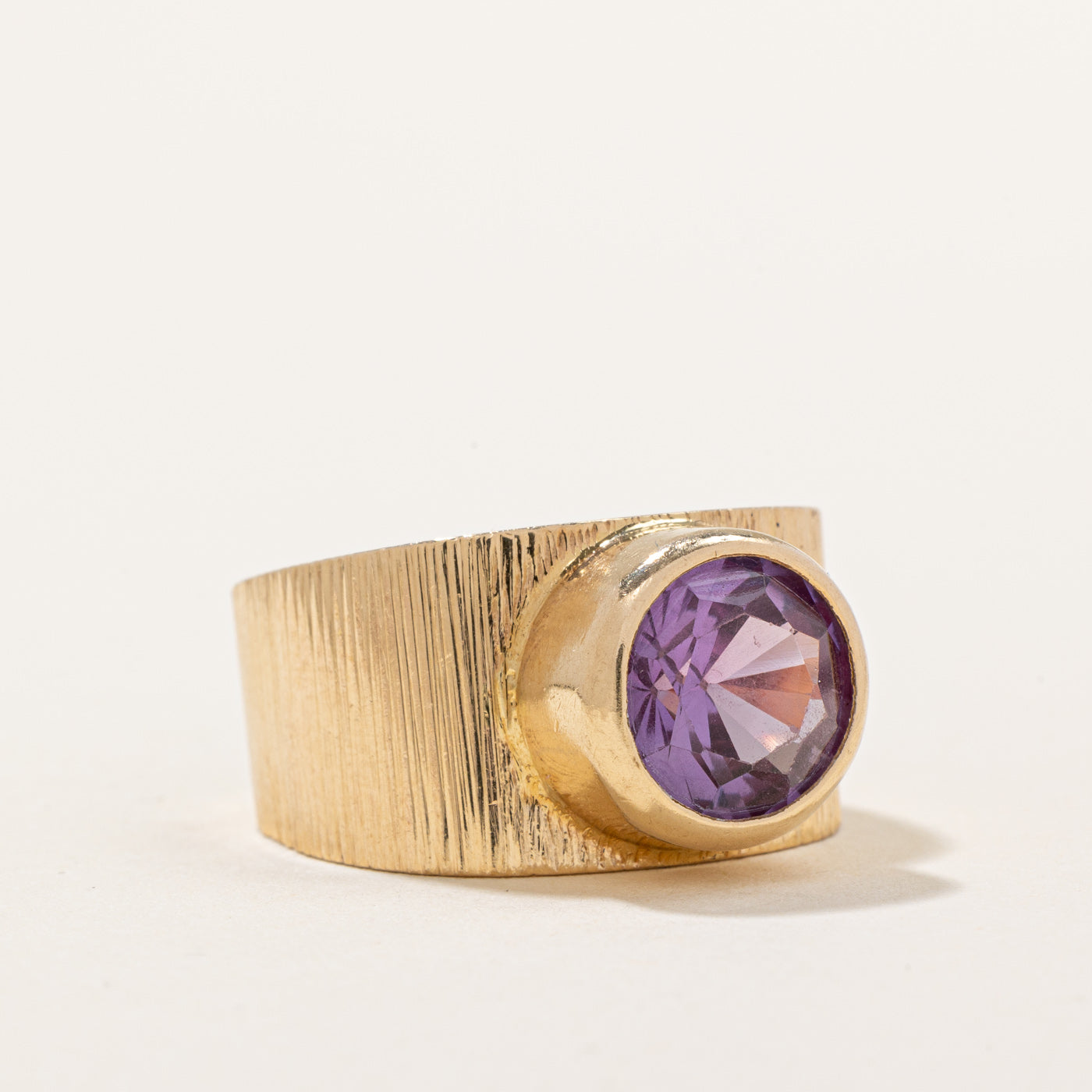 Synthetic Purple Sapphire Cocktail Ring | 4.34ct | SZ 7.5 |