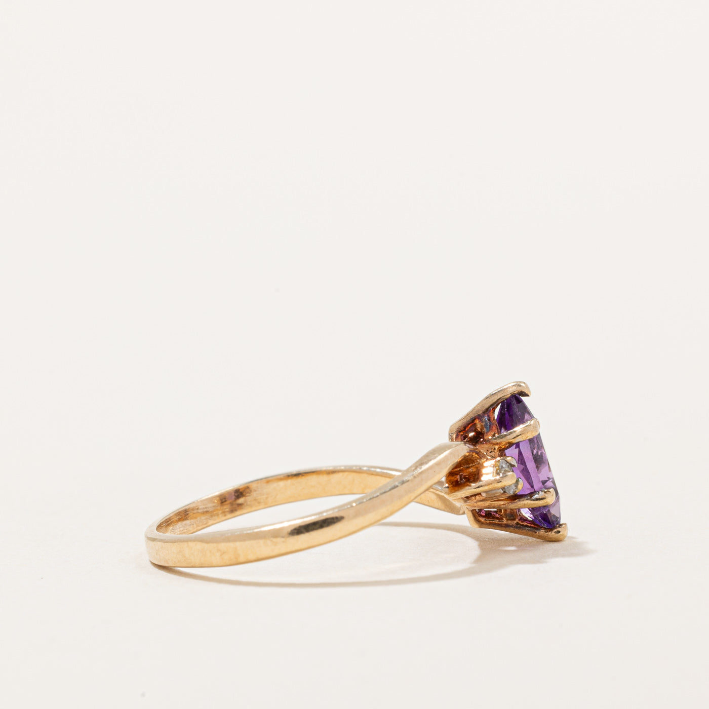 Amethyst & Diamond Bypass Ring | 0.35ct, 0.05ctw | SZ 6.25 |