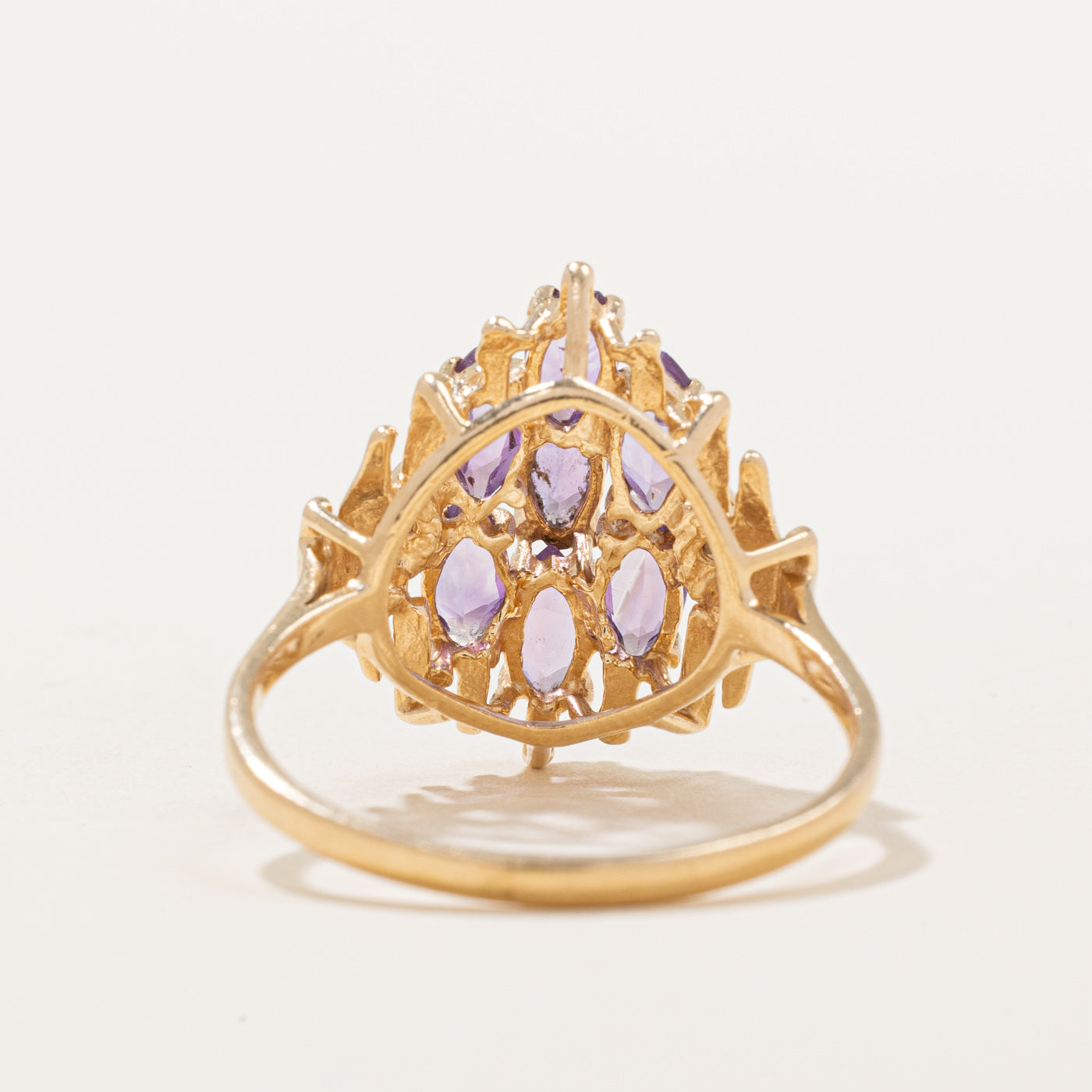 Amethyst & Diamond Cocktail Ring | 1.00ctw, 0.02ctw | SZ 8.75 |