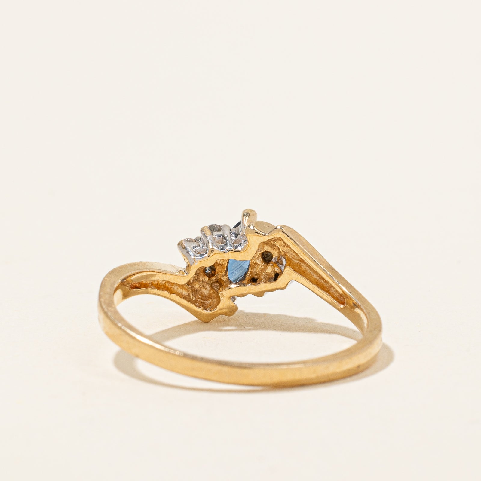 Blue Sapphire & Diamond Ring | 0.12ct, 0.05ctw | SZ 6.75 |