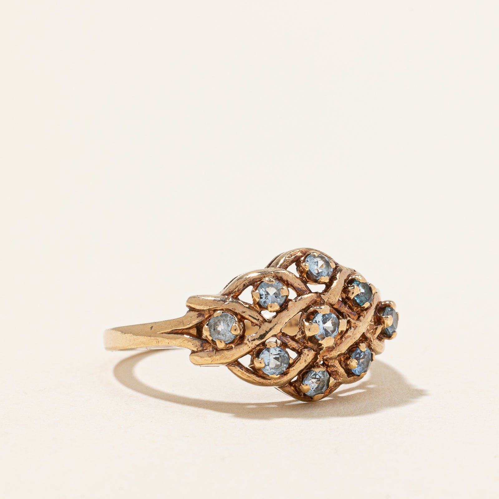 Synthetic Spinel Cluster Ring | 0.30ctw | SZ 5.75 |