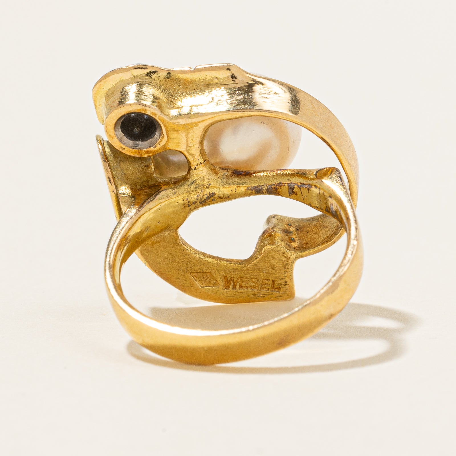 Cultured Pearl & Diamond Cocktail Ring | 5.00ct, 0.07ct | SZ 5.5 |