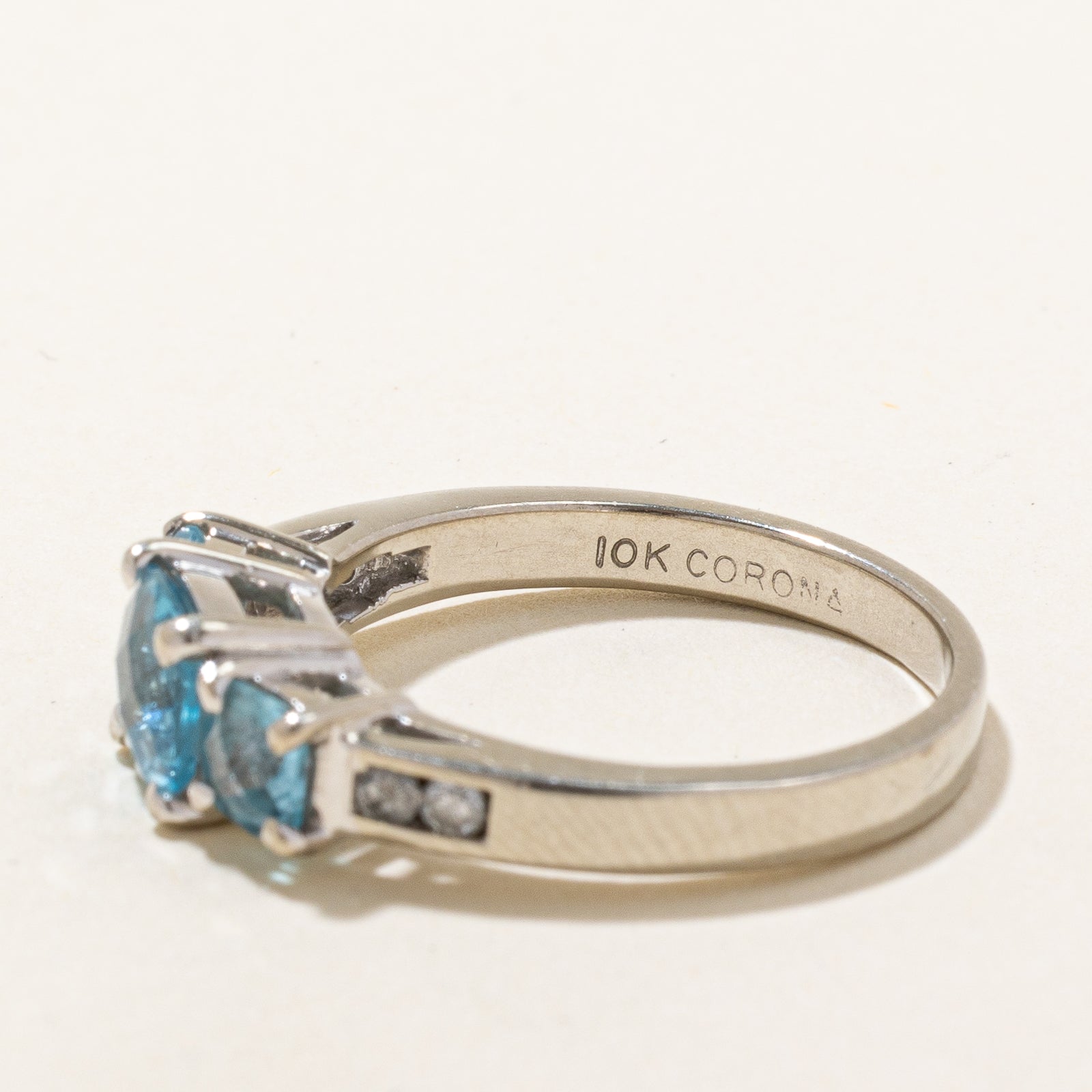 Blue Topaz & Diamond Ring | 2.00ctw, 0.08ctw | SZ 6.75 |