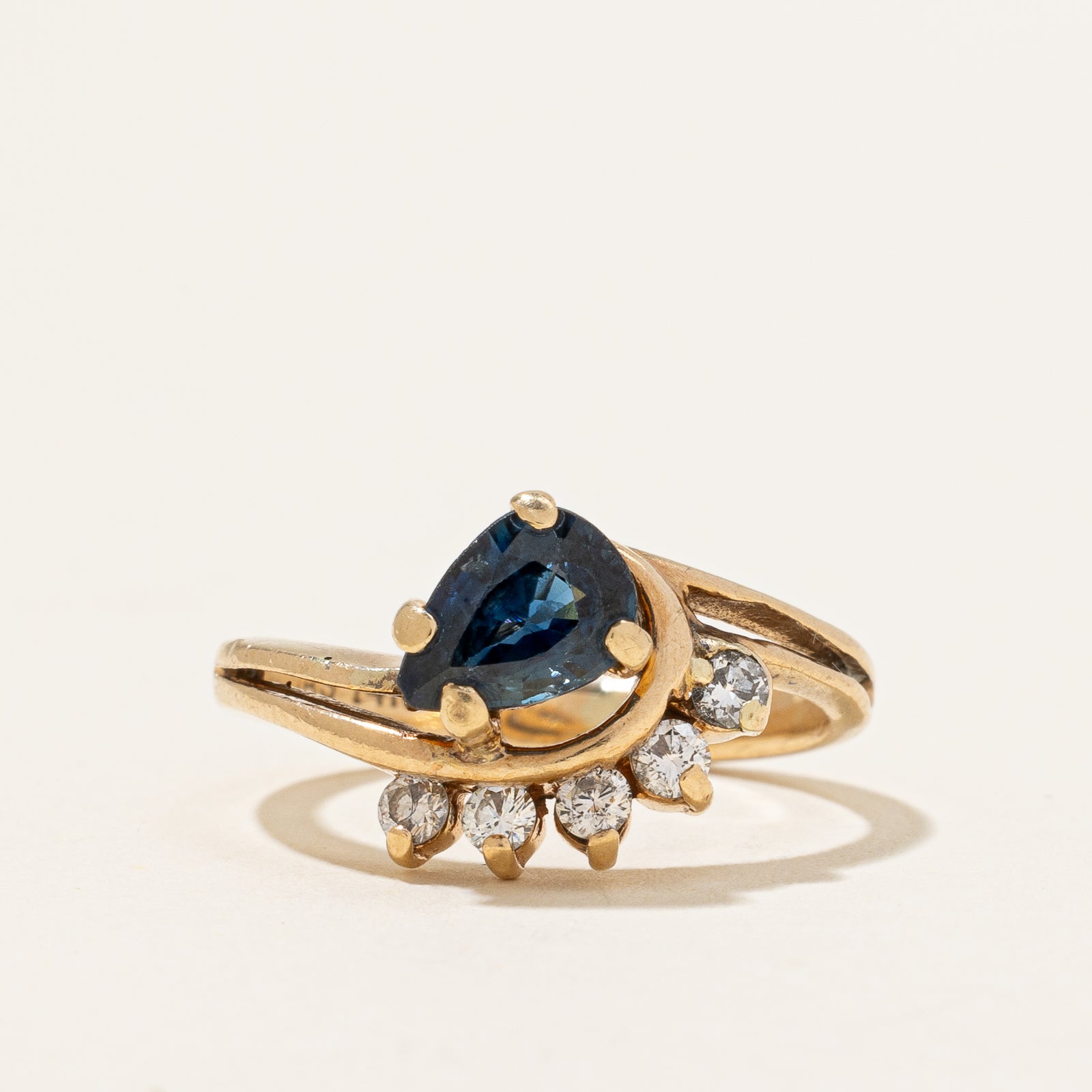 Blue Sapphire & Diamond Ring | 0.85ct, 0.15ctw | SZ 3 |