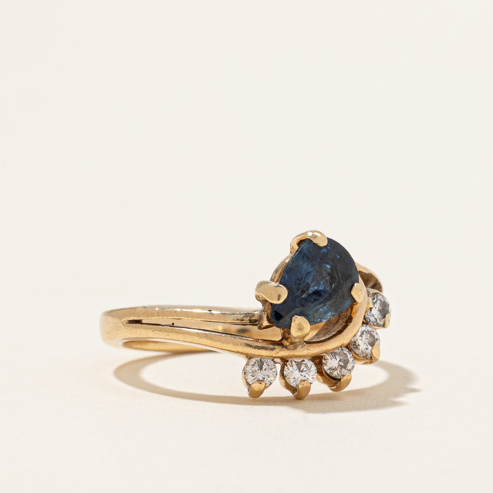 Blue Sapphire & Diamond Ring | 0.85ct, 0.15ctw | SZ 3 |