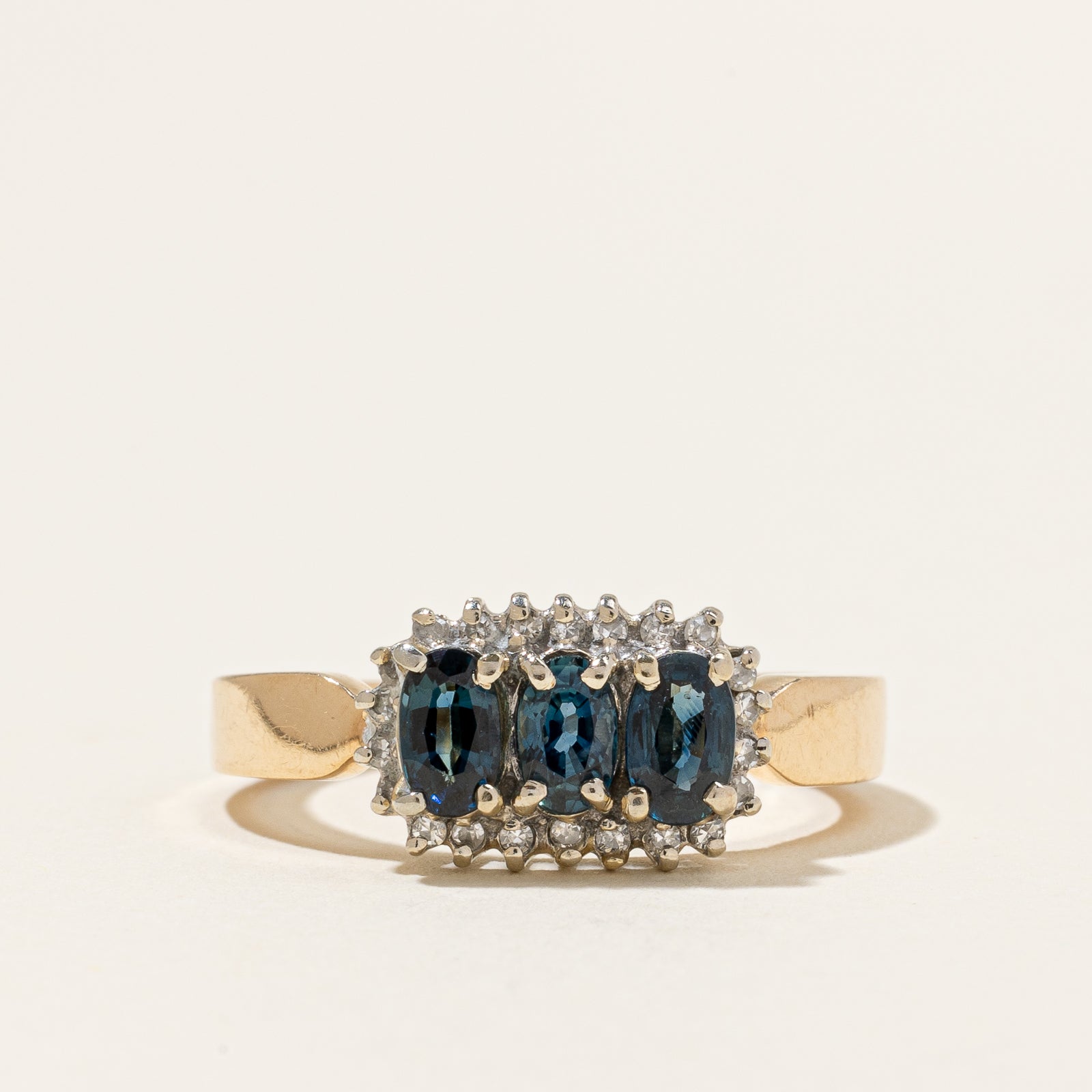 Blue Sapphire & Diamond Ring | 0.75ctw, 0.11ctw | SZ 7.75 |