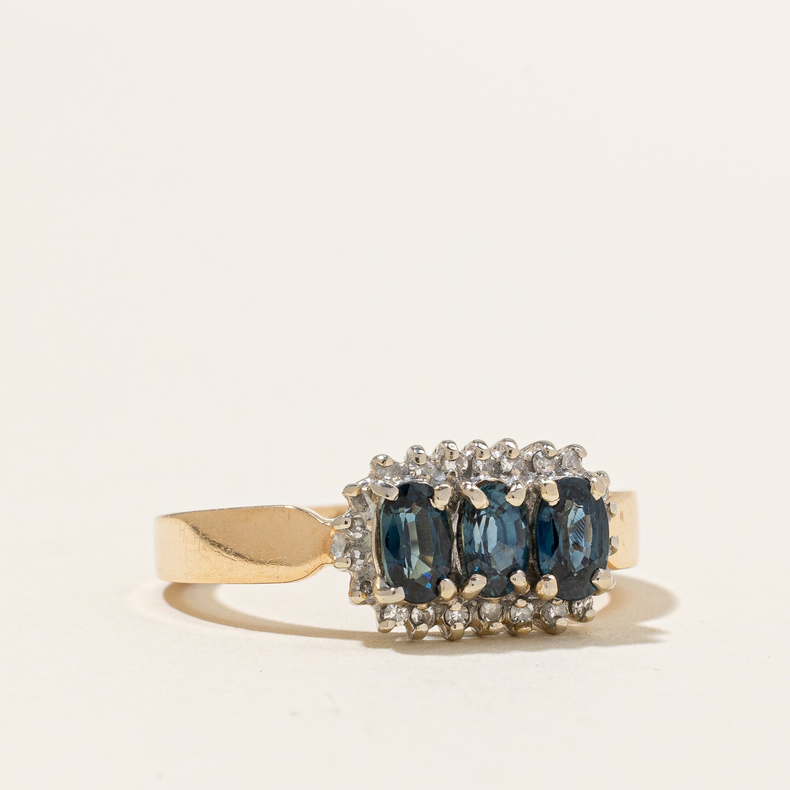 Blue Sapphire & Diamond Ring | 0.75ctw, 0.11ctw | SZ 7.75 |
