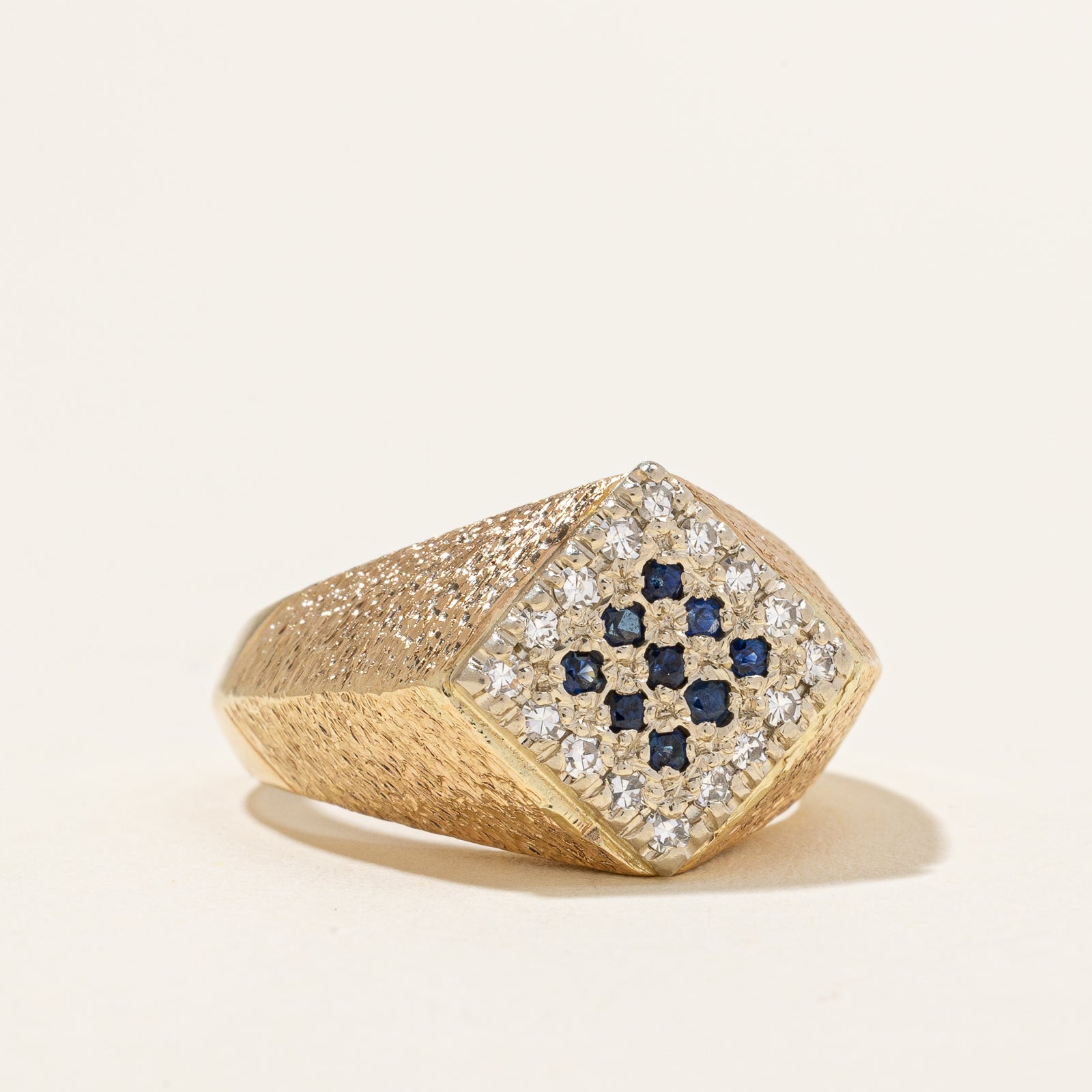 Blue Sapphire & Diamond Cocktail Ring | 0.30ctw, 0.12ctw | SZ 7.25 |