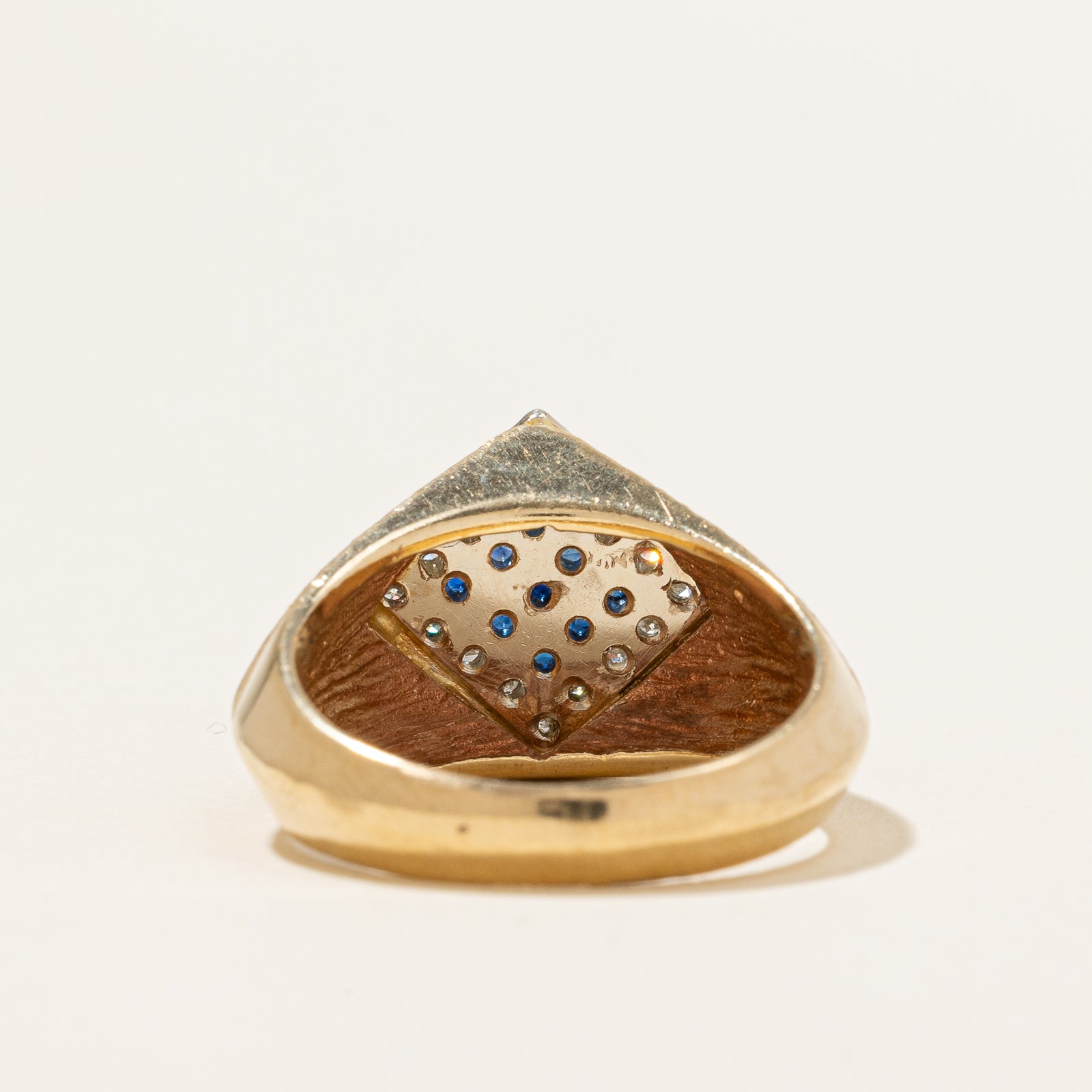 Blue Sapphire & Diamond Cocktail Ring | 0.30ctw, 0.12ctw | SZ 7.25 |