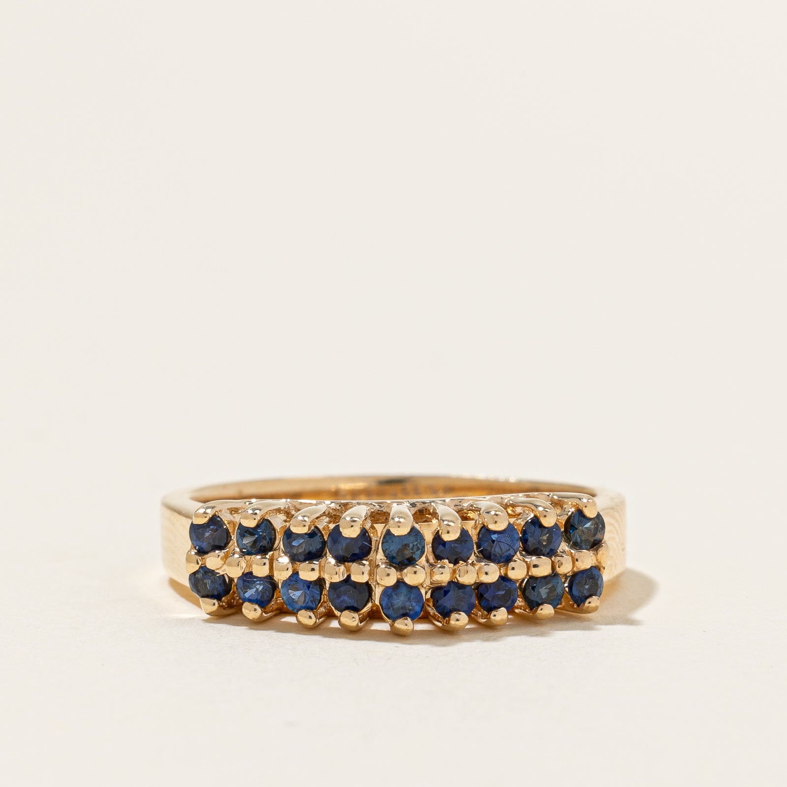 Double Row Sapphire Ring | 0.54ctw | SZ 7.75 |