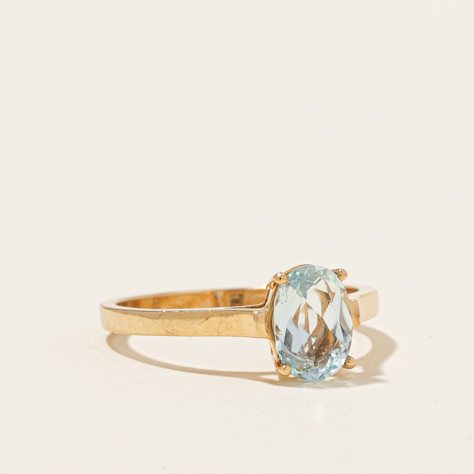 Bague en aigue-marine | 0,70 ct | Taille 6,75 |