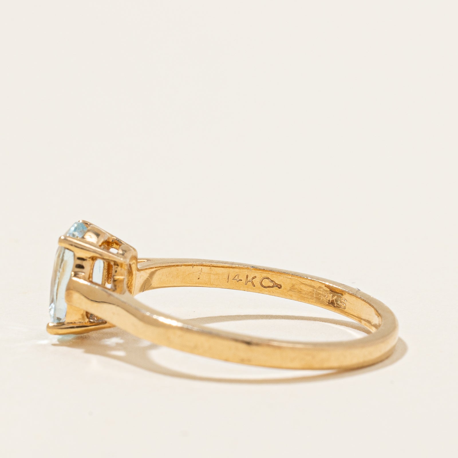 Bague en aigue-marine | 0,70 ct | Taille 6,75 |