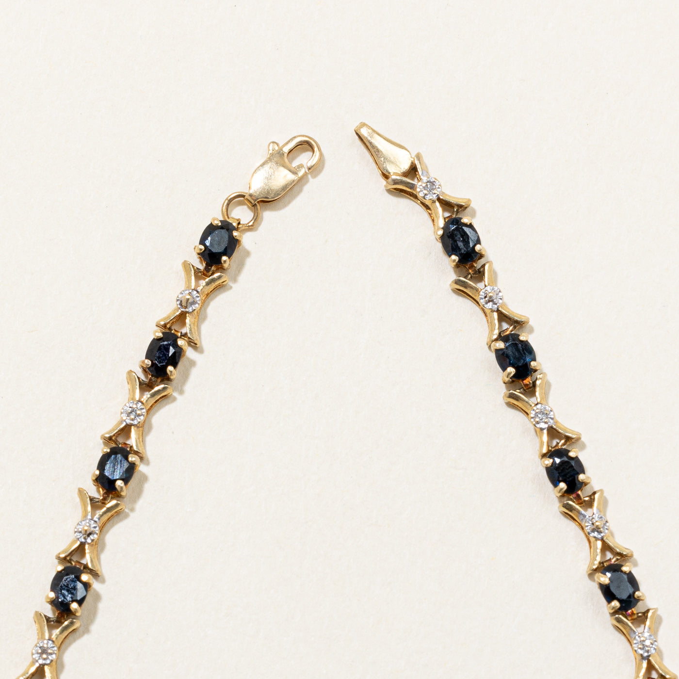 Sapphire & Diamond Bracelet | 2.50ctw, 0.04ctw | 7.5" |