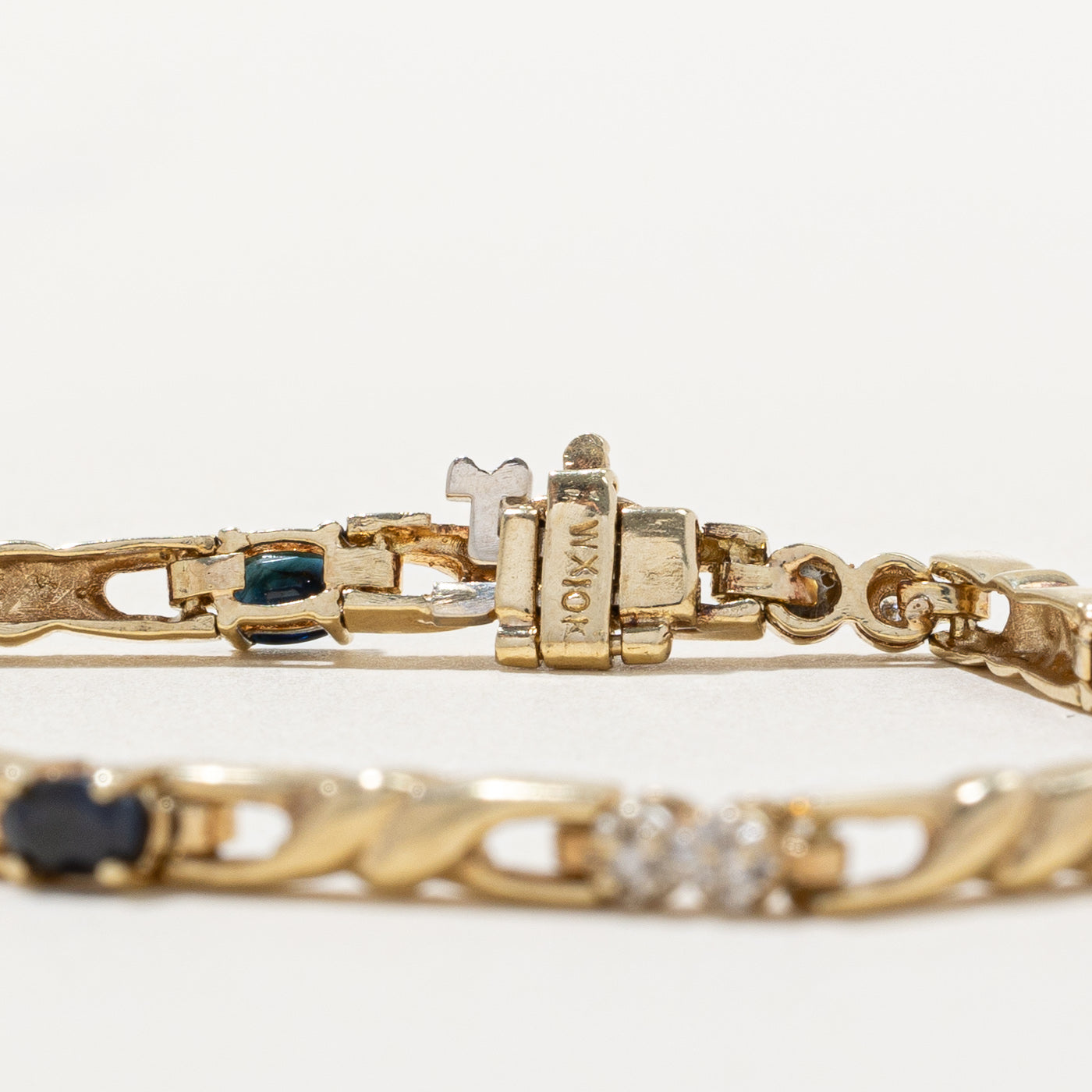 Sapphire & Diamond Bracelet | 1.20ctw, 0.08ctw | 7.25" |