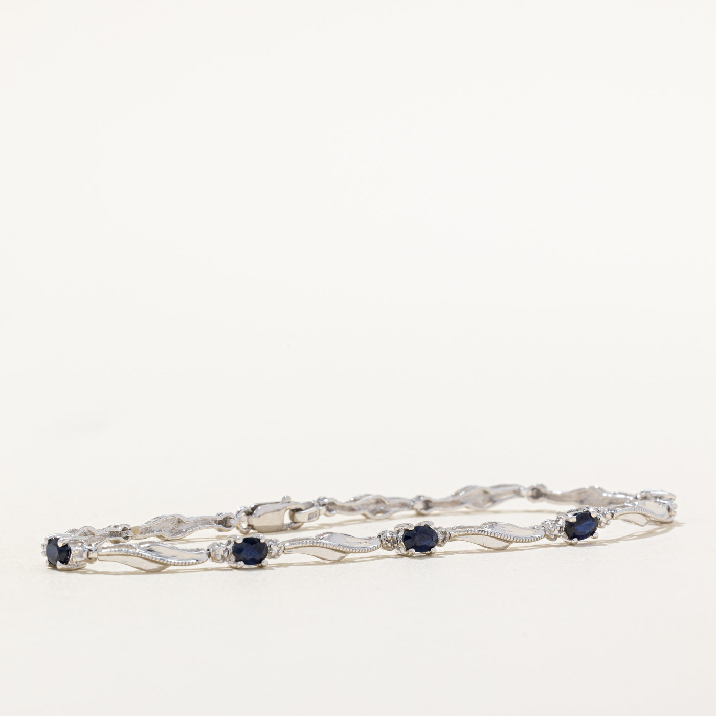 Sapphire & Diamond Bracelet | 1.00ctw, 0.01ctw | 7" |