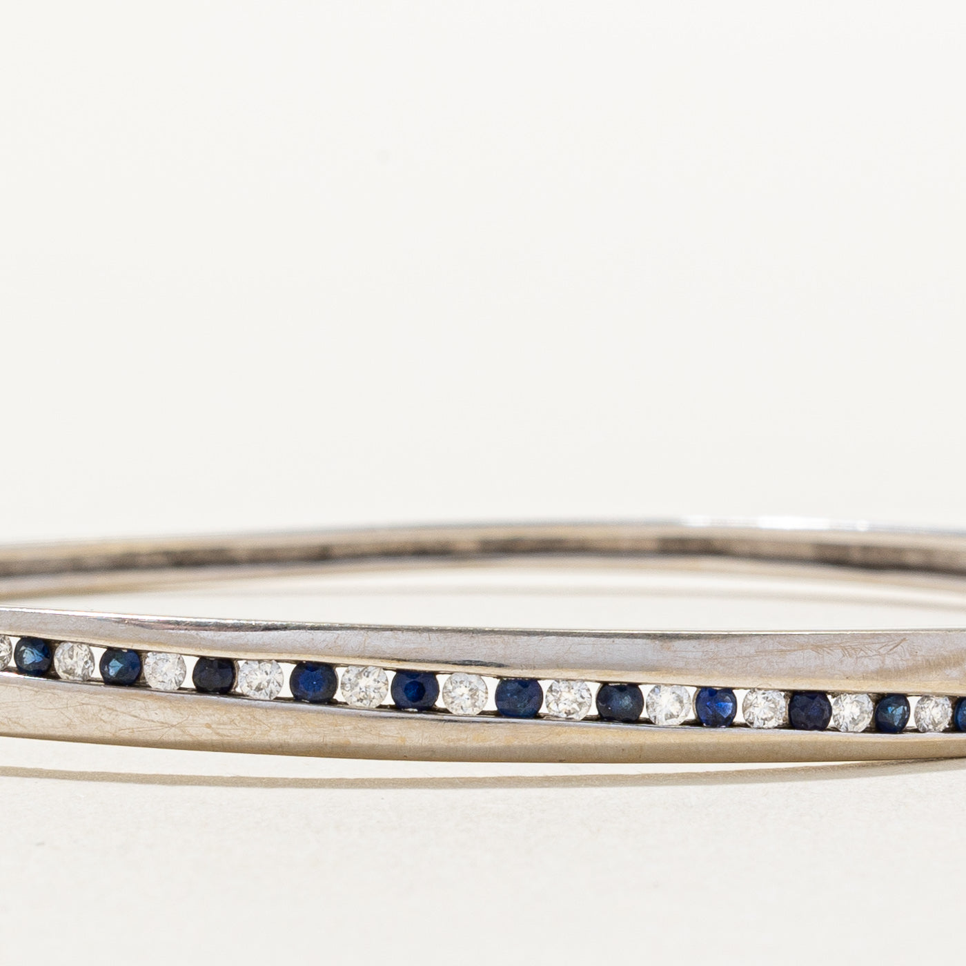 Diamond & Sapphire Tension Set Bracelet | 0.26ctw, 0.24ctw | 7" |