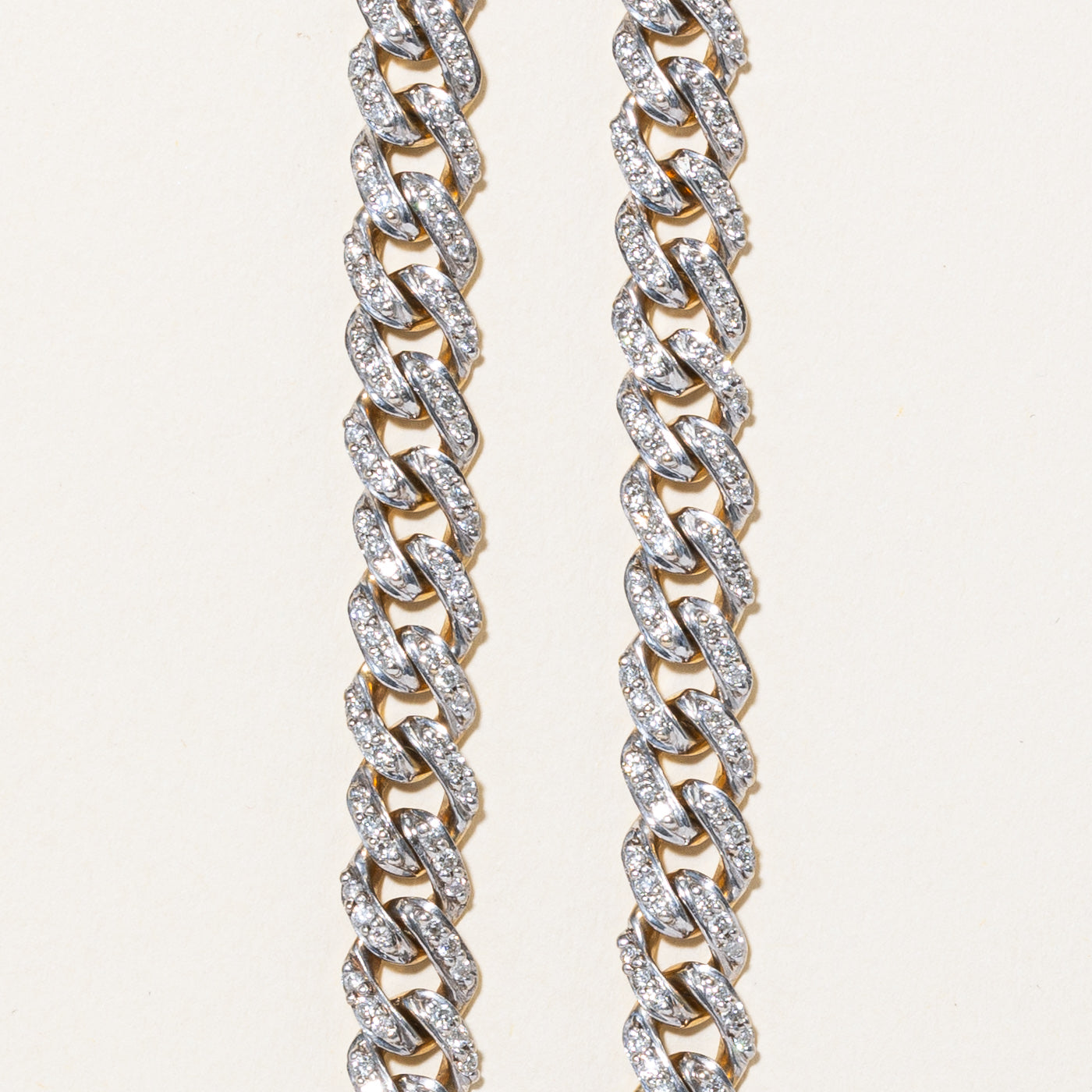 Pave Set Diamond Curb Link Necklace | 5.20ctw | 23" |