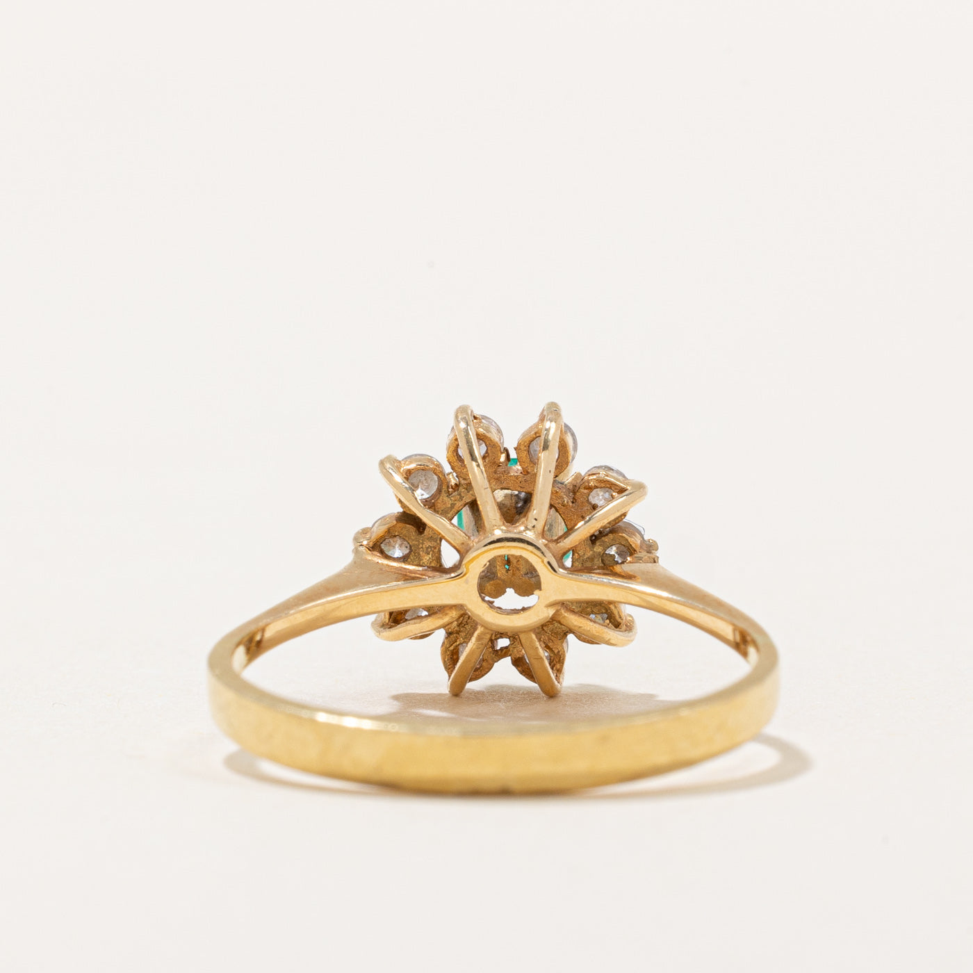 Emerald & Diamond Halo Ring | 0.25ct, 0.20ctw | SZ 6.75 |