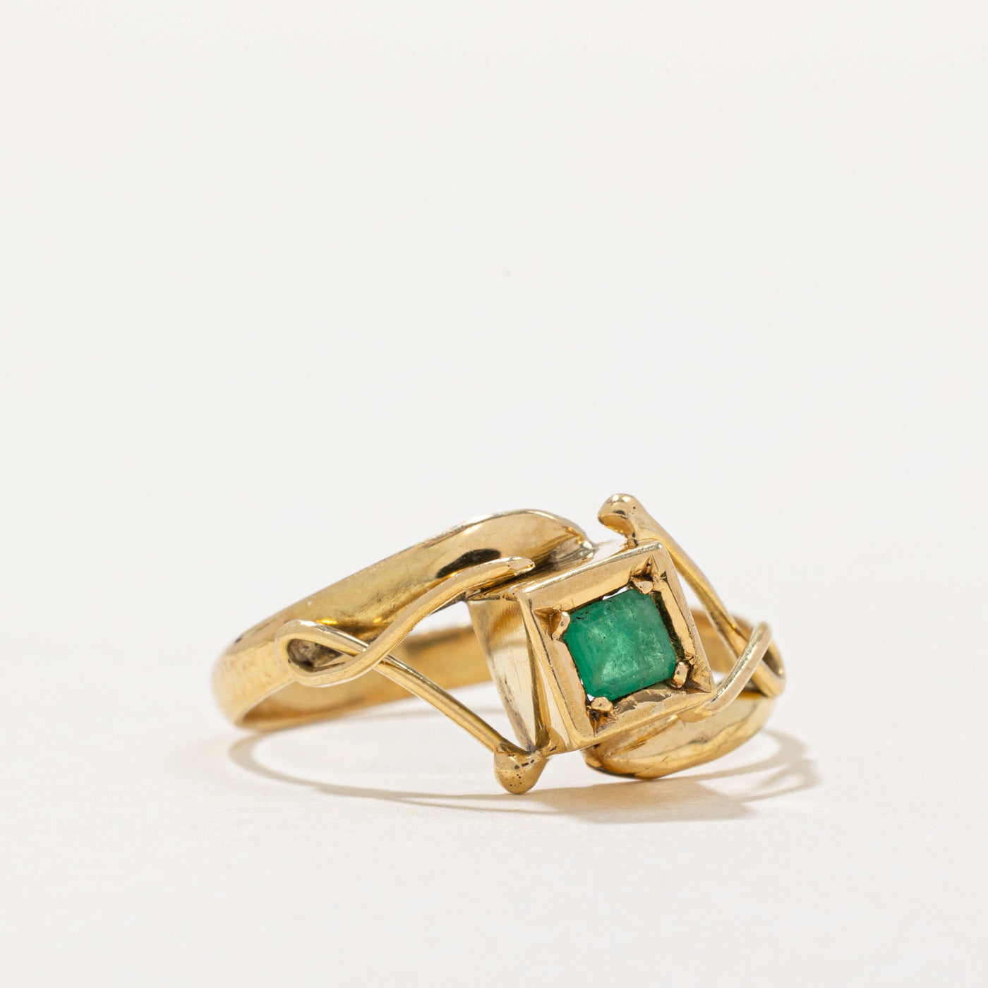 Emerald Cube Ring | 0.14ct | SZ 6.25 |