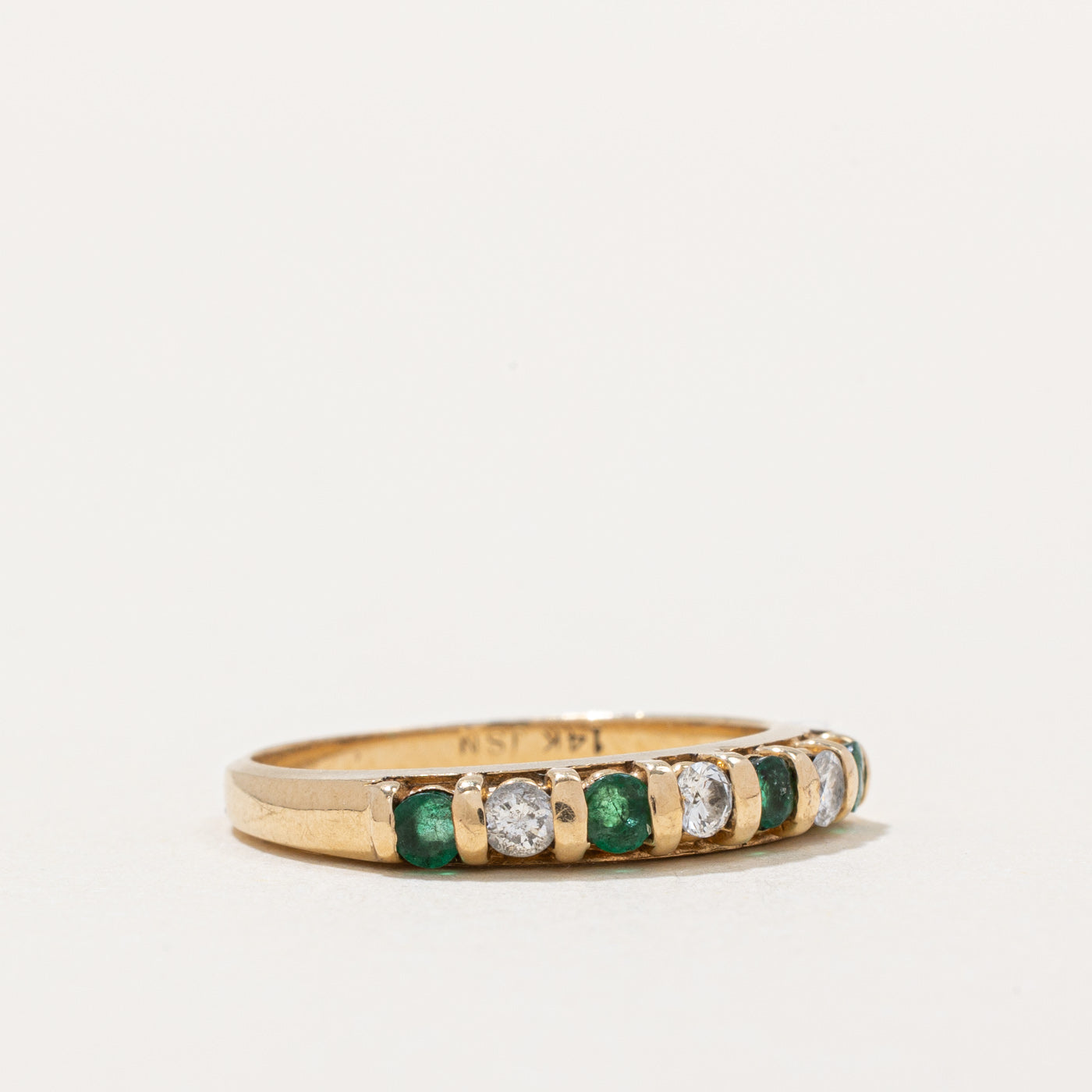 Emerald & Diamond Band | 0.21ctw, 0.14ctw | SZ 6 |
