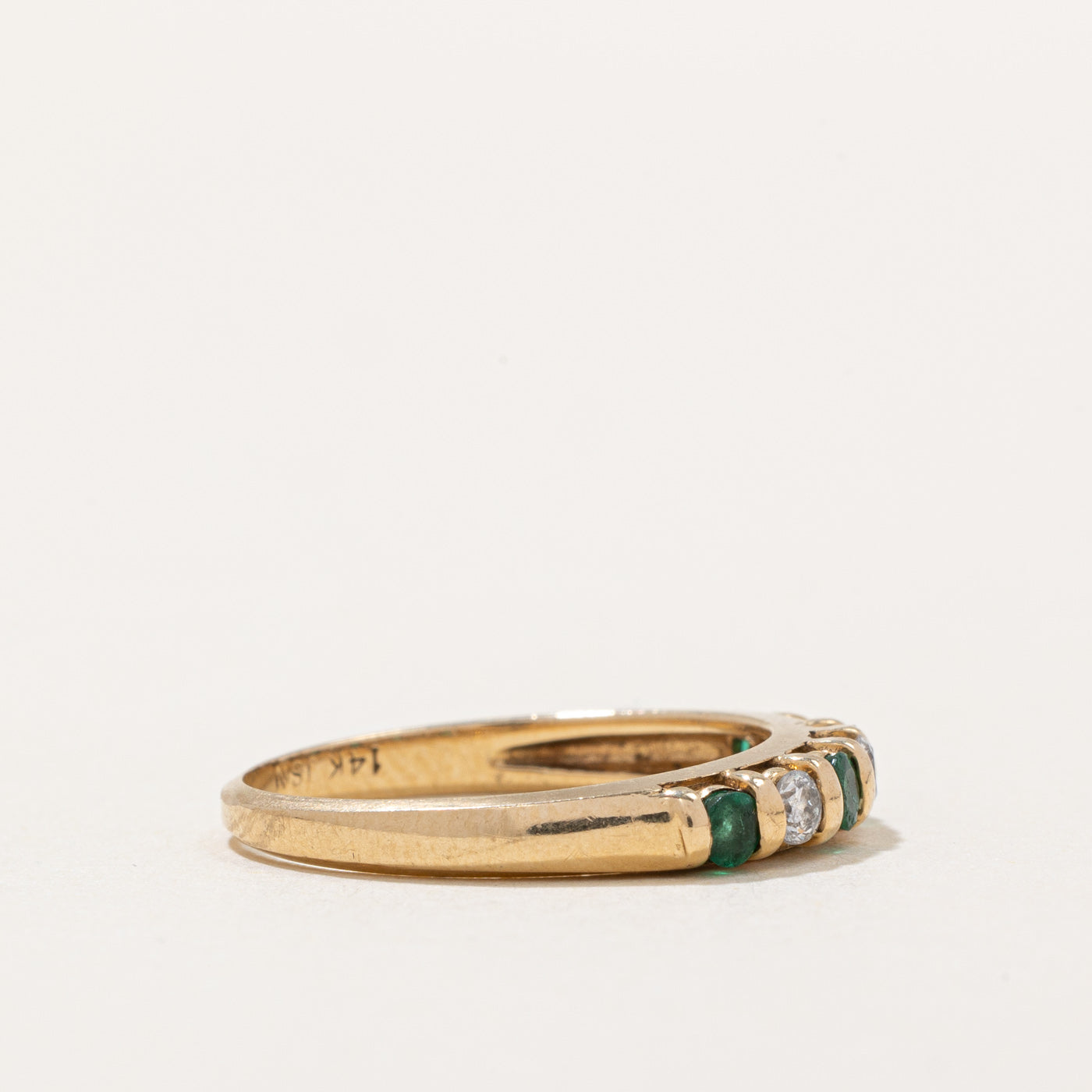 Emerald & Diamond Band | 0.21ctw, 0.14ctw | SZ 6 |