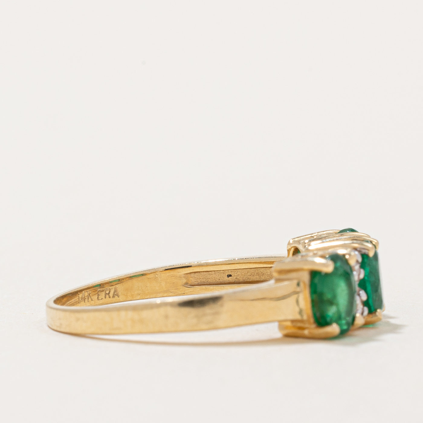 Emerald & Diamond Ring | 0.86ctw, 0.02ctw | SZ 5.5 |