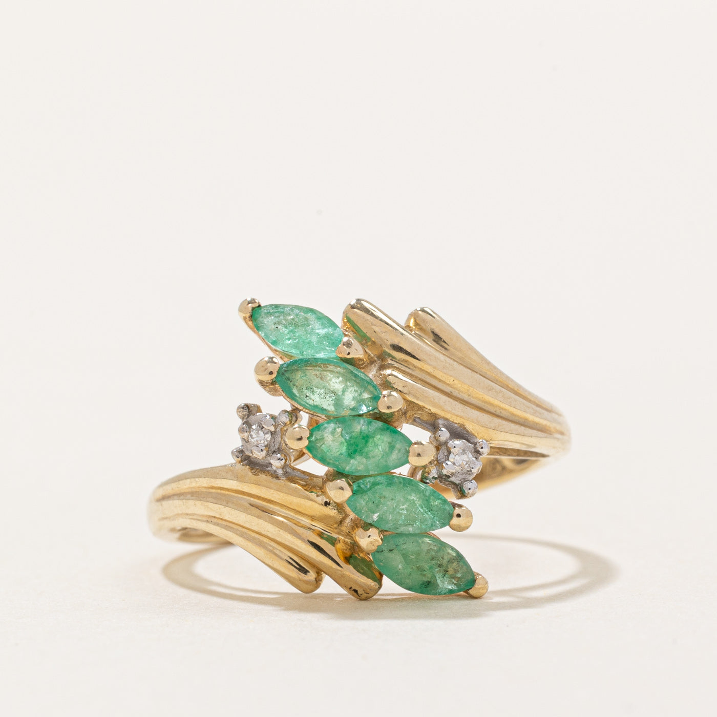 Emerald & Diamond Ring | 0.50ctw, 0.01ctw | SZ 5.5 |