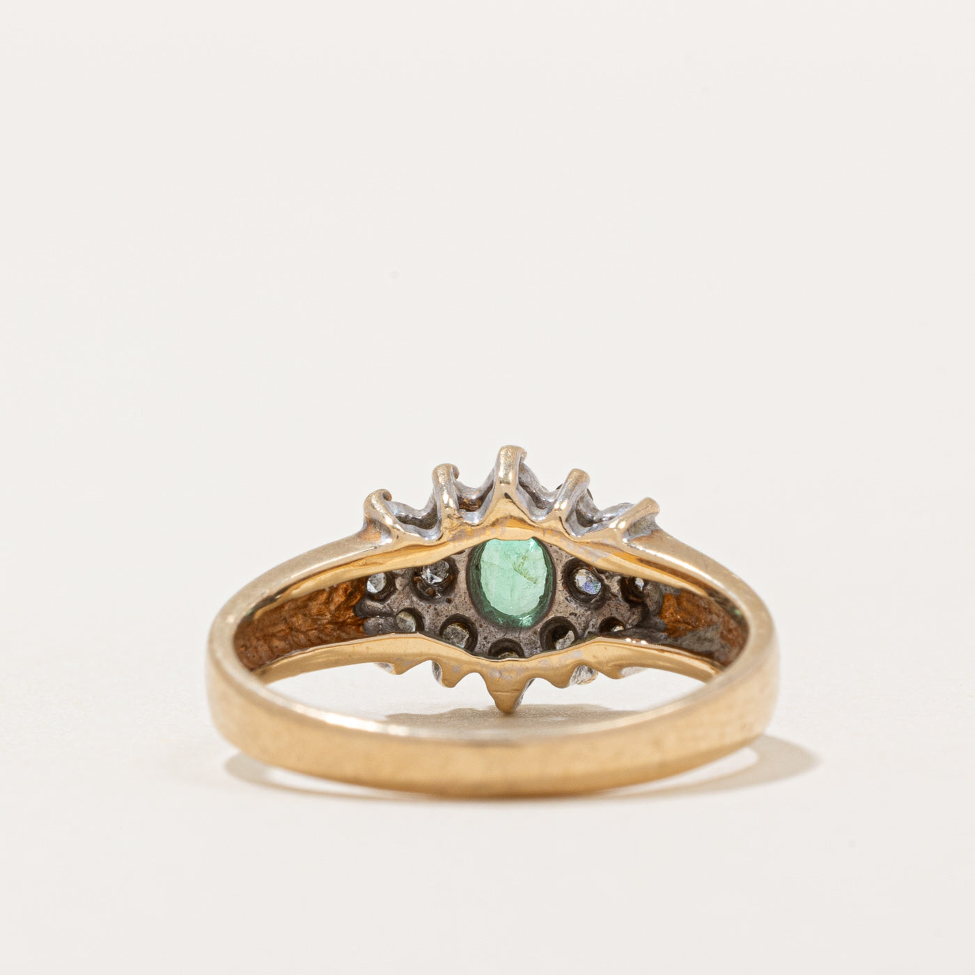 Emerald & Diamond Ring | 0.16ct, 0.14ctw | SZ 6 |