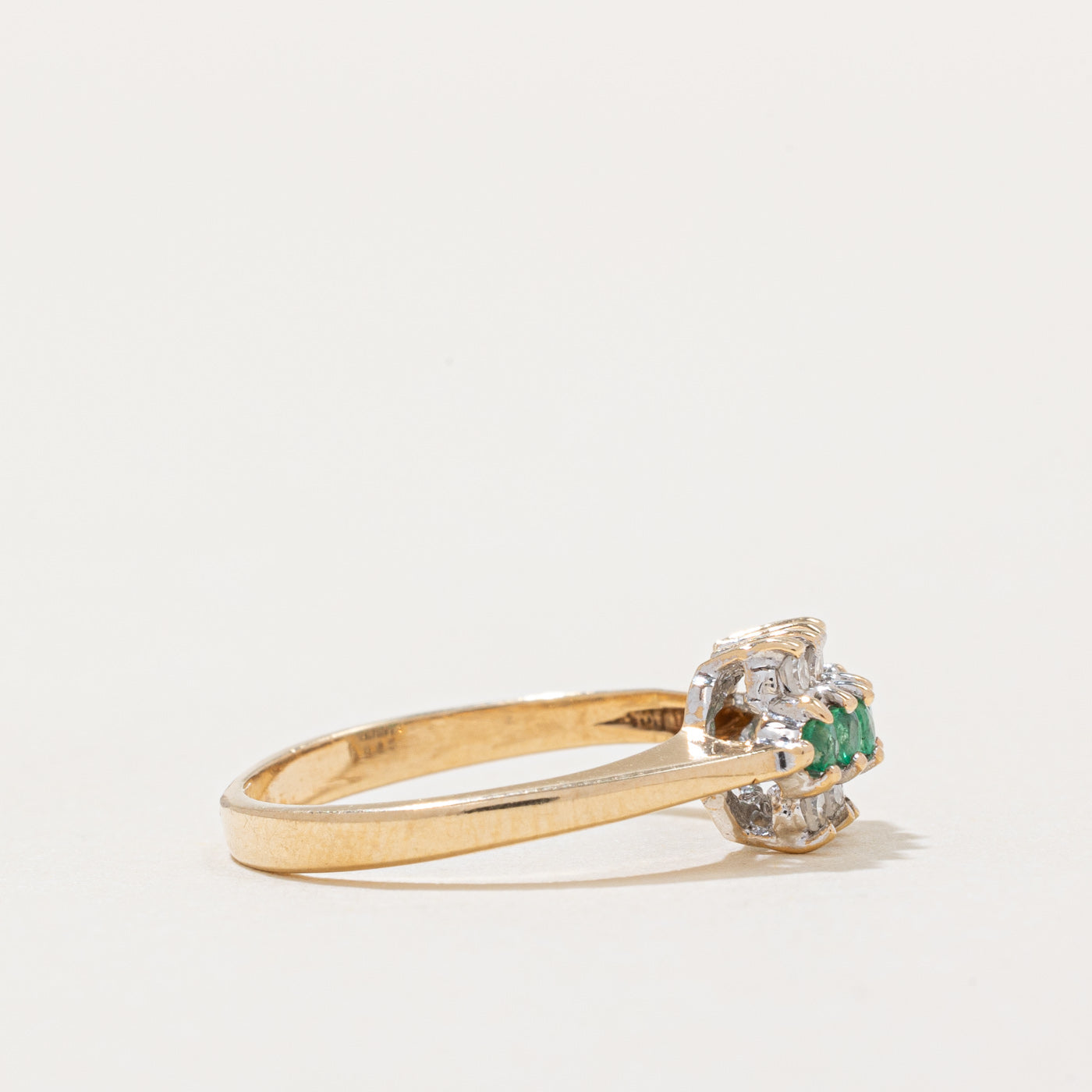 Diamond & Emerald Ring | 0.08ctw, 0.06ctw | SZ 3.75 |
