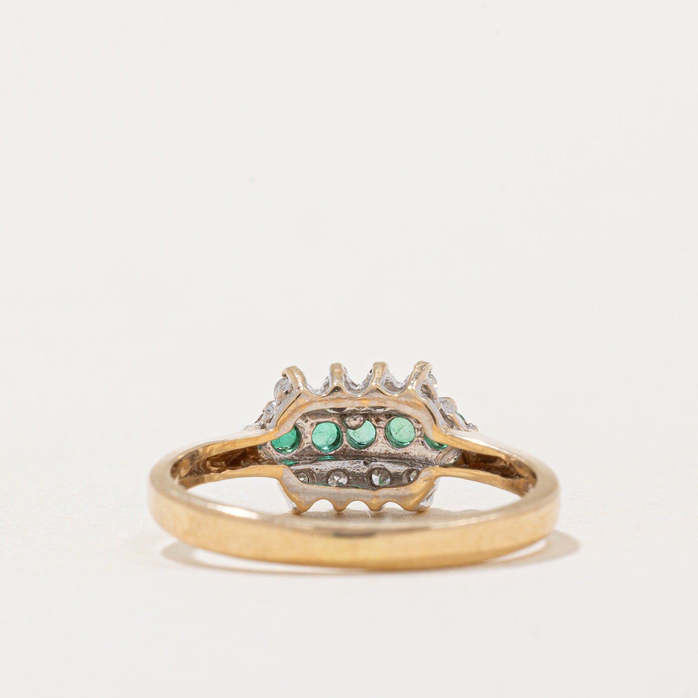 Diamond & Emerald Ring | 0.08ctw, 0.06ctw | SZ 3.75 |