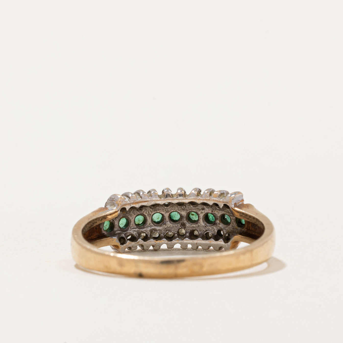 Emerald & Diamond Ring | 0.10ctw, 0.08ctw | SZ 5.75 |