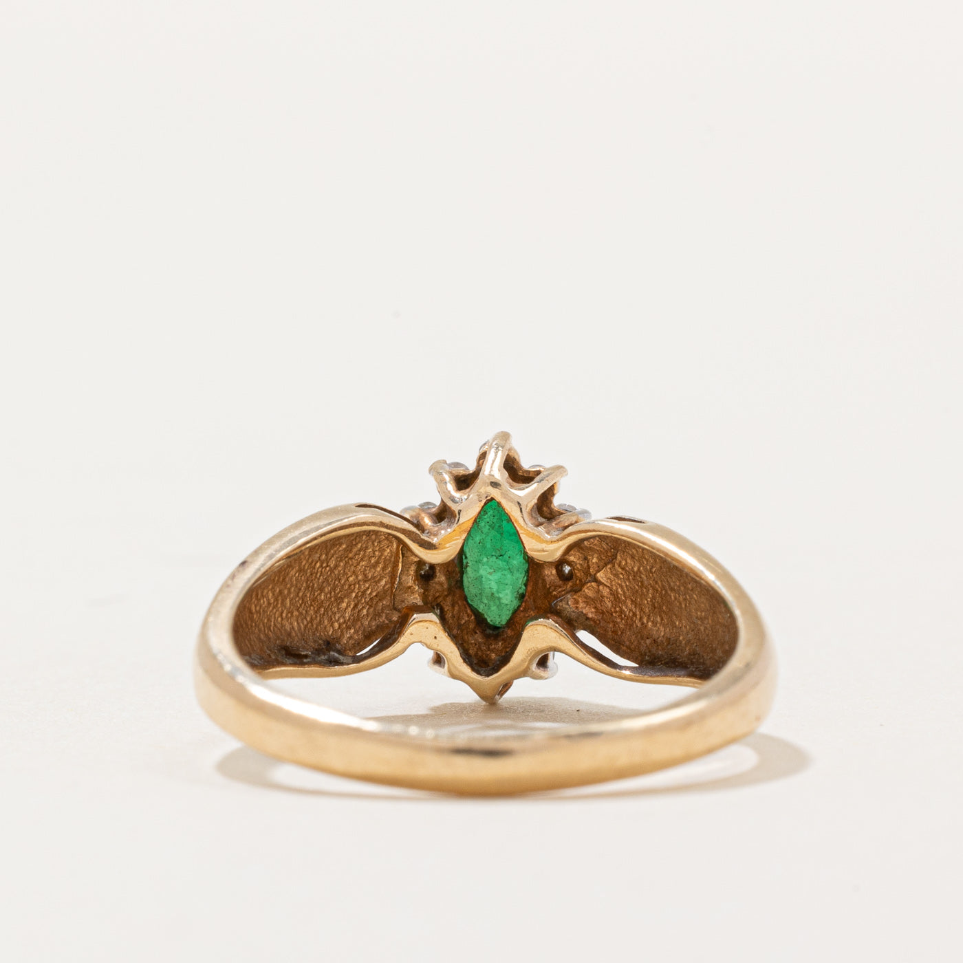 Emerald & Diamond Halo Ring | 0.15ct, 0.07ctw | SZ 6.5 |