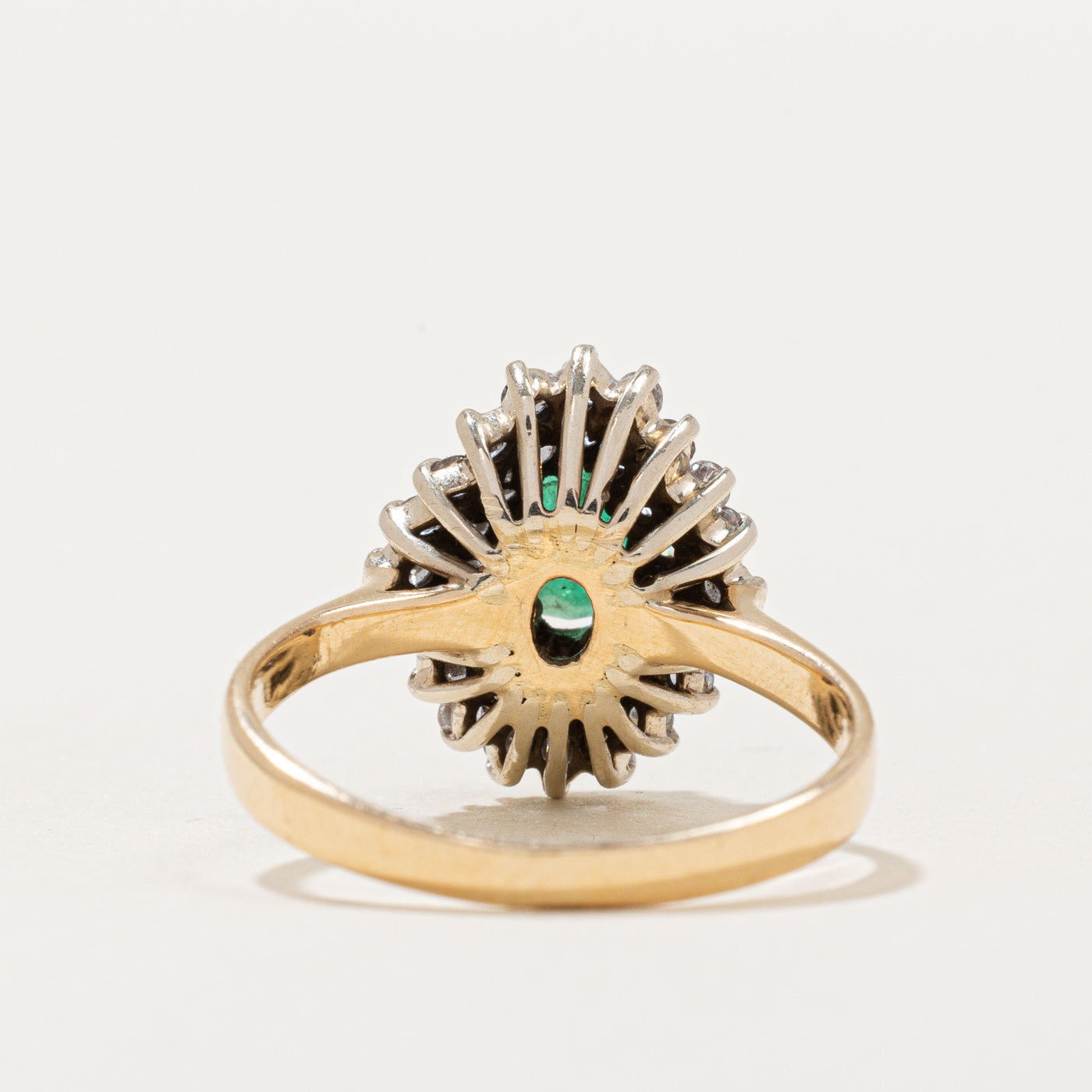Emerald & Diamond Cluster Ring | 0.35ct, 0.34ctw | SZ 6.25 |