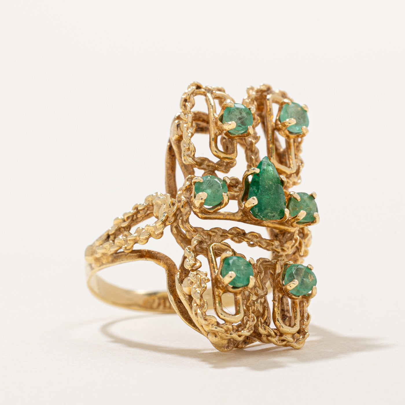 Emerald Cocktail Ring | 0.80ctw | SZ 7 |