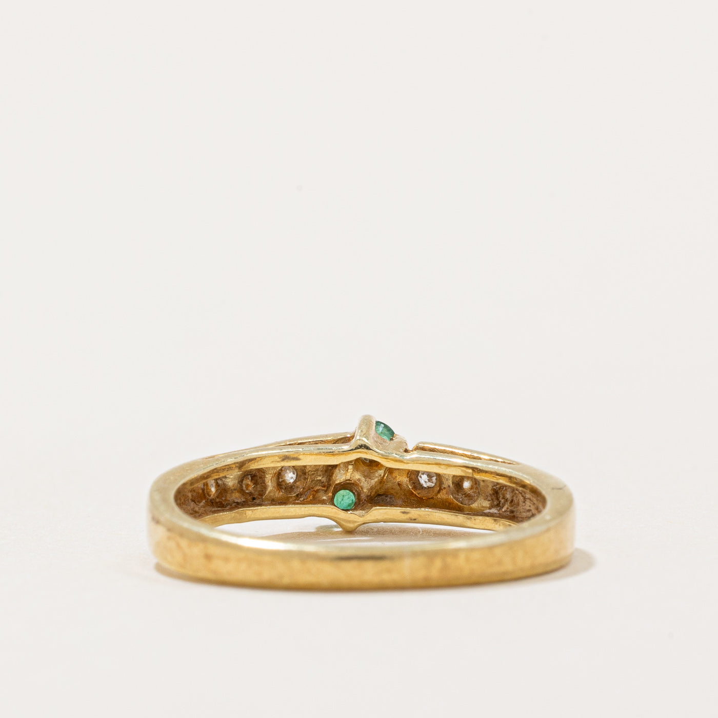 Emerald & Diamond Ring | 0.05ctw, 0.03ctw | SZ 4 |