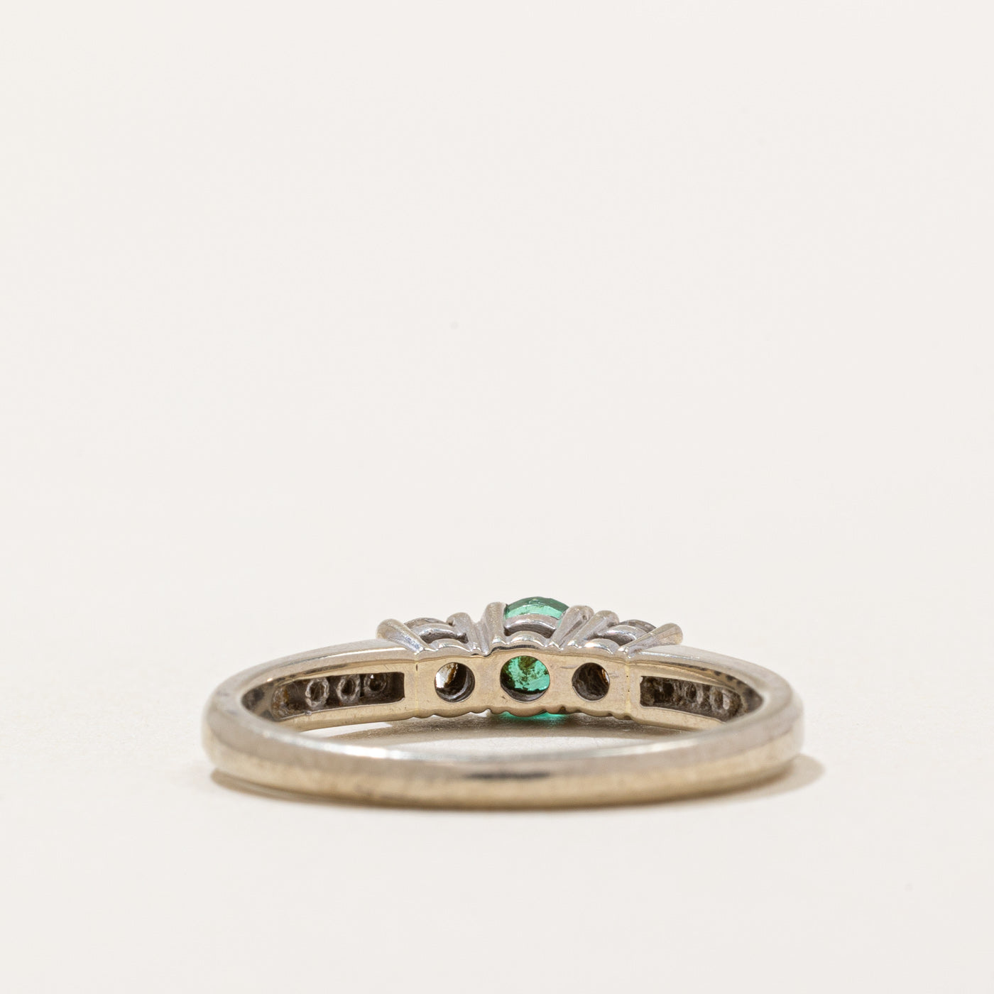 Emerald & Diamond Ring | 0.24ct, 0.26ctw | SZ 6.75 |