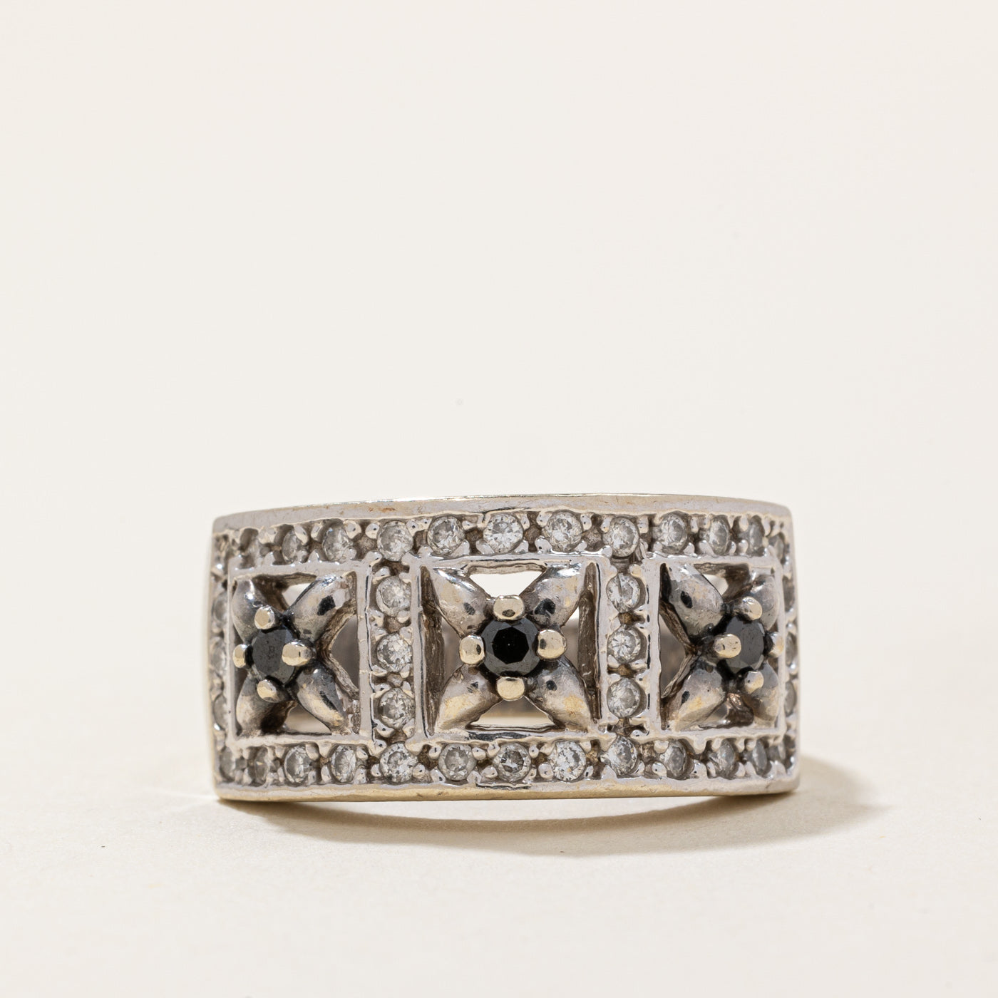 Black & White Diamond Cocktail Ring | 0.09ctw, 0.32ctw | SZ 6.5 |