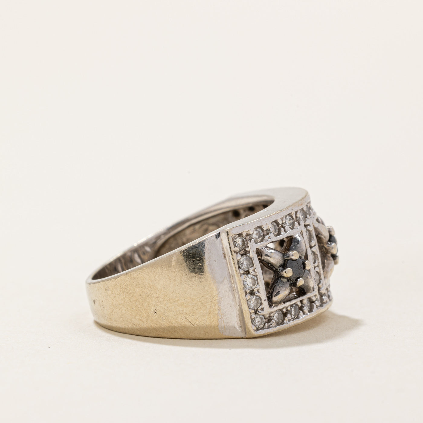 Black & White Diamond Cocktail Ring | 0.09ctw, 0.32ctw | SZ 6.5 |