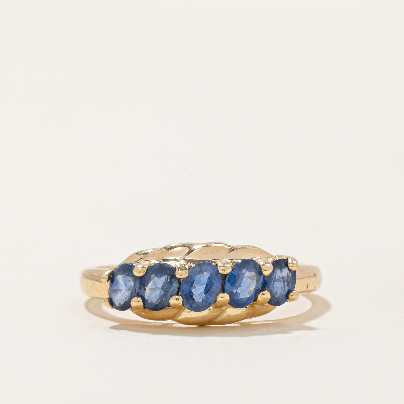 Five Stone Sapphire Cocktail Ring | 1.00ctw | SZ 7.75 |