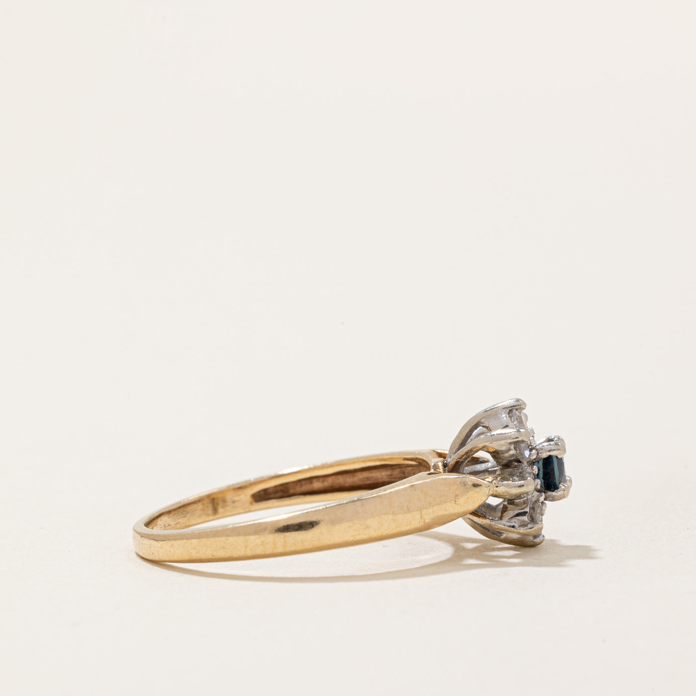 Sapphire & Diamond Halo Ring | 0.13ct, 0.12ctw | SZ 6 |