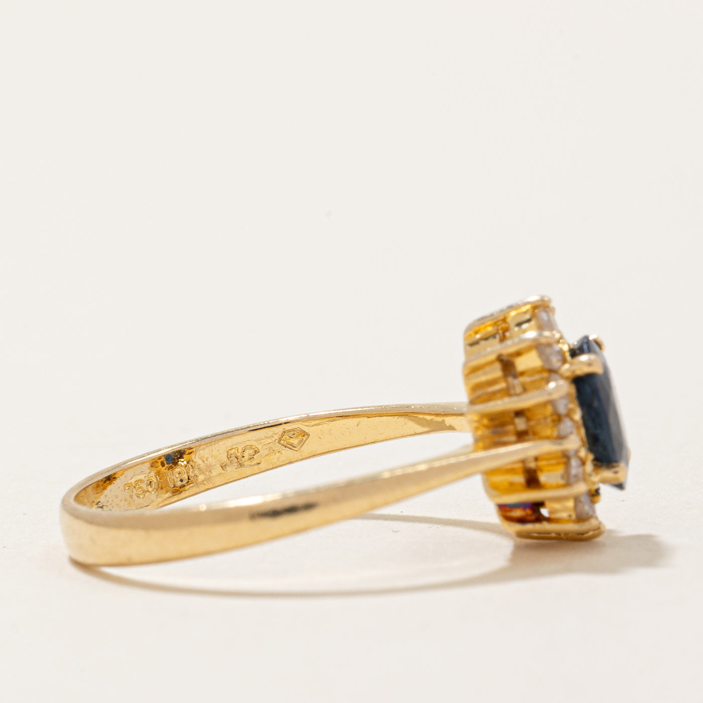 Sapphire & Diamond Halo Ring | 0.76ct, 0.14ctw | SZ 5.5 |