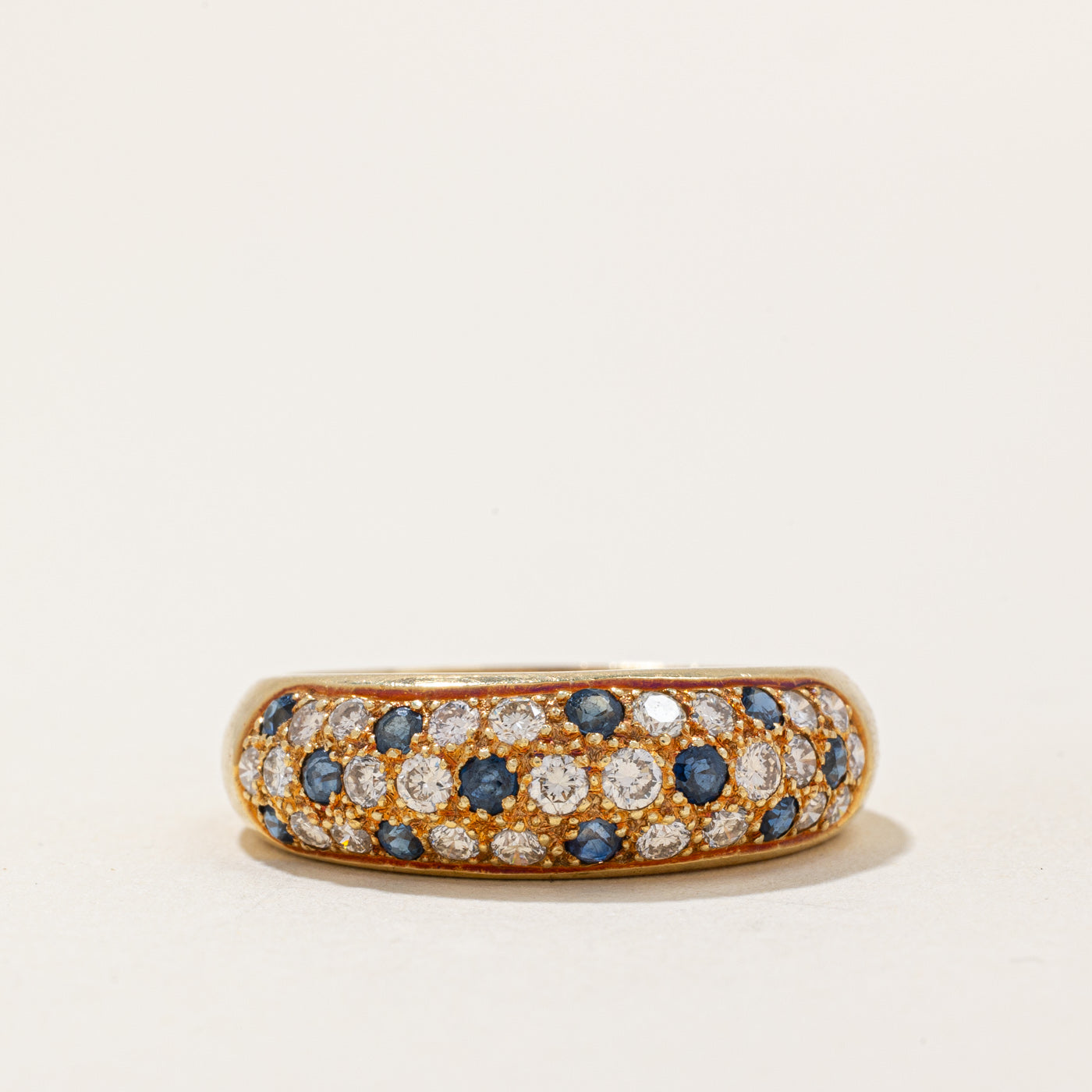 Diamond & Sapphire Pave Set Ring | 0.50ctw, 0.43ctw | SZ 8.25 |