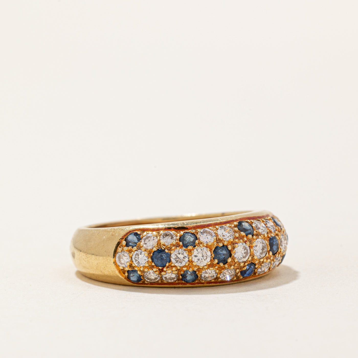 Diamond & Sapphire Pave Set Ring | 0.50ctw, 0.43ctw | SZ 8.25 |