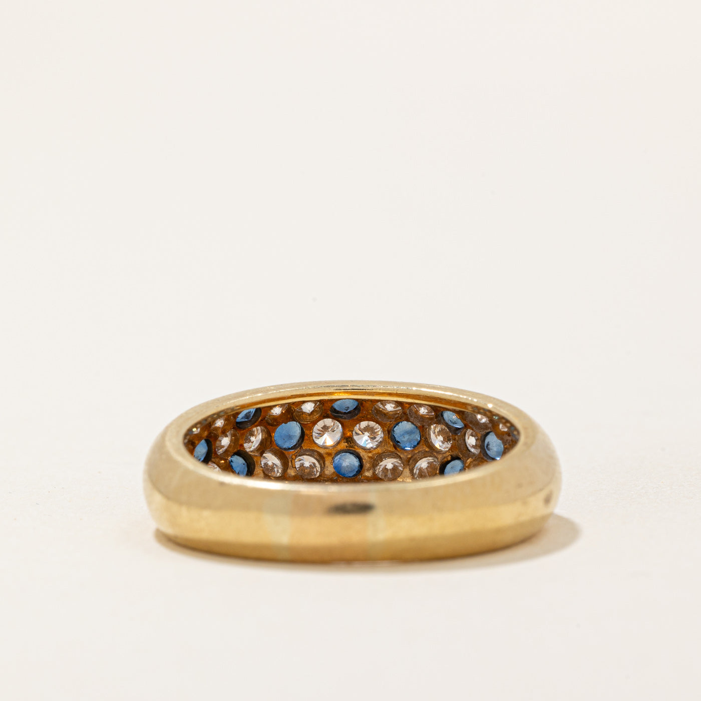 Diamond & Sapphire Pave Set Ring | 0.50ctw, 0.43ctw | SZ 8.25 |