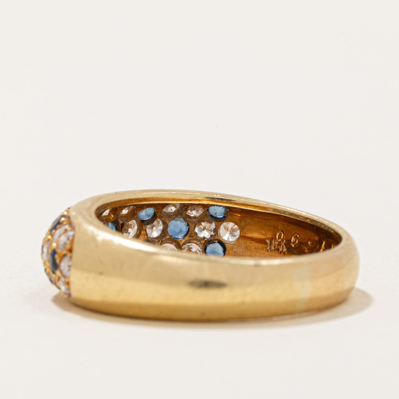 Diamond & Sapphire Pave Set Ring | 0.50ctw, 0.43ctw | SZ 8.25 |